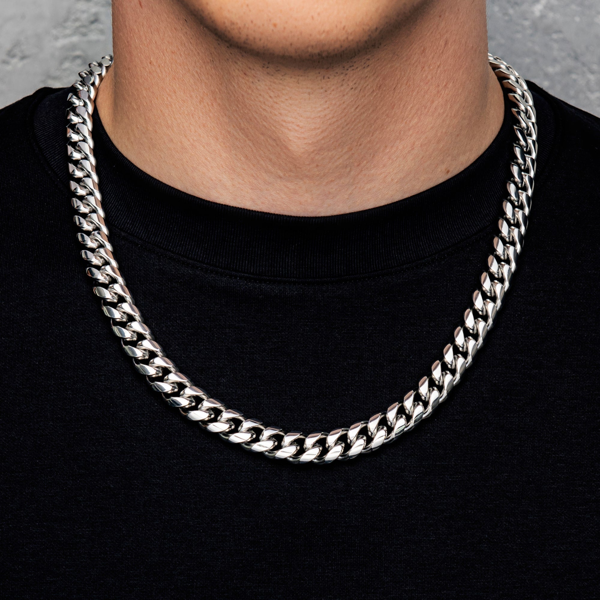 Miami Cuban Link Chain 12mm White Gold