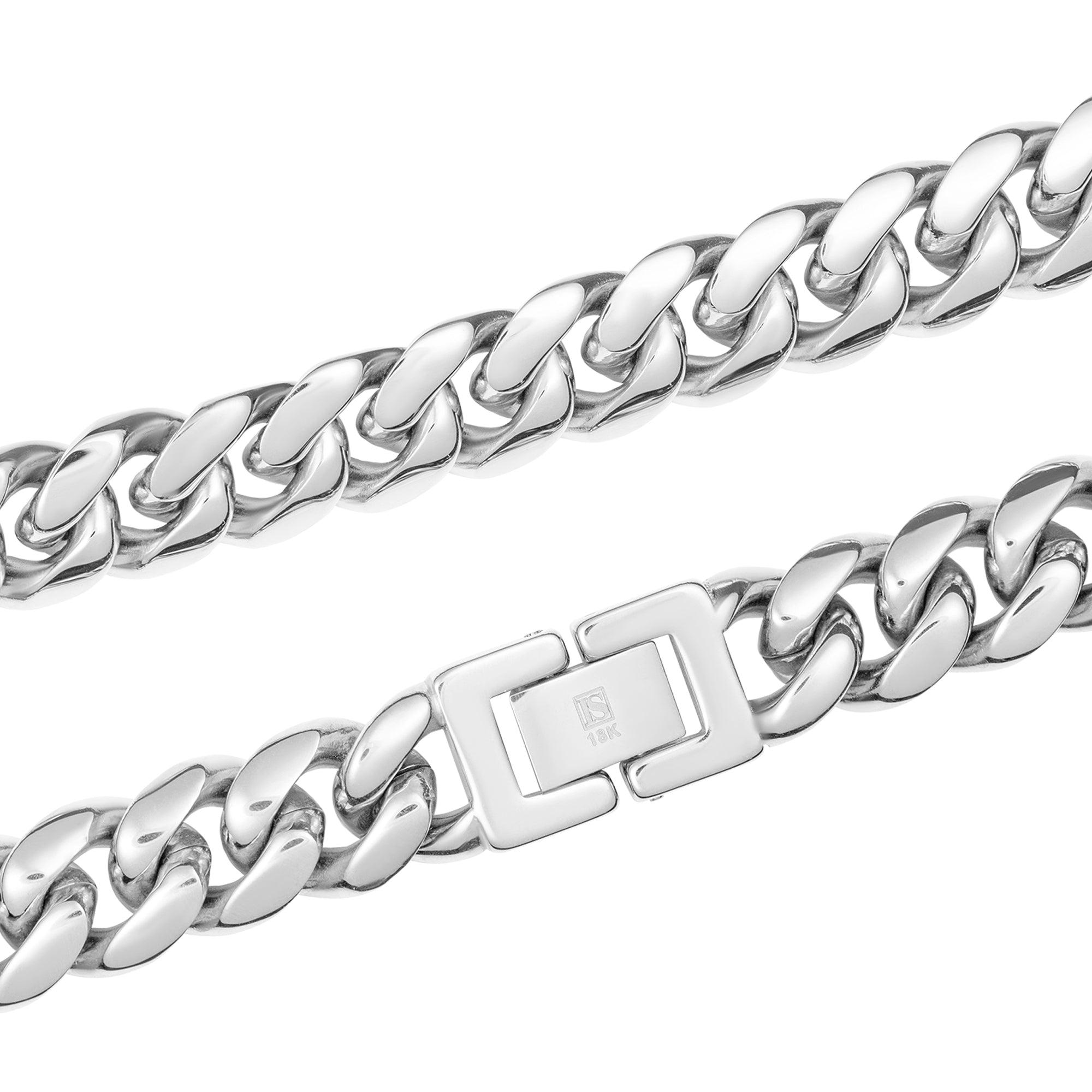 Miami Cuban Link 12mm Białe Złoto - IcedStuff
