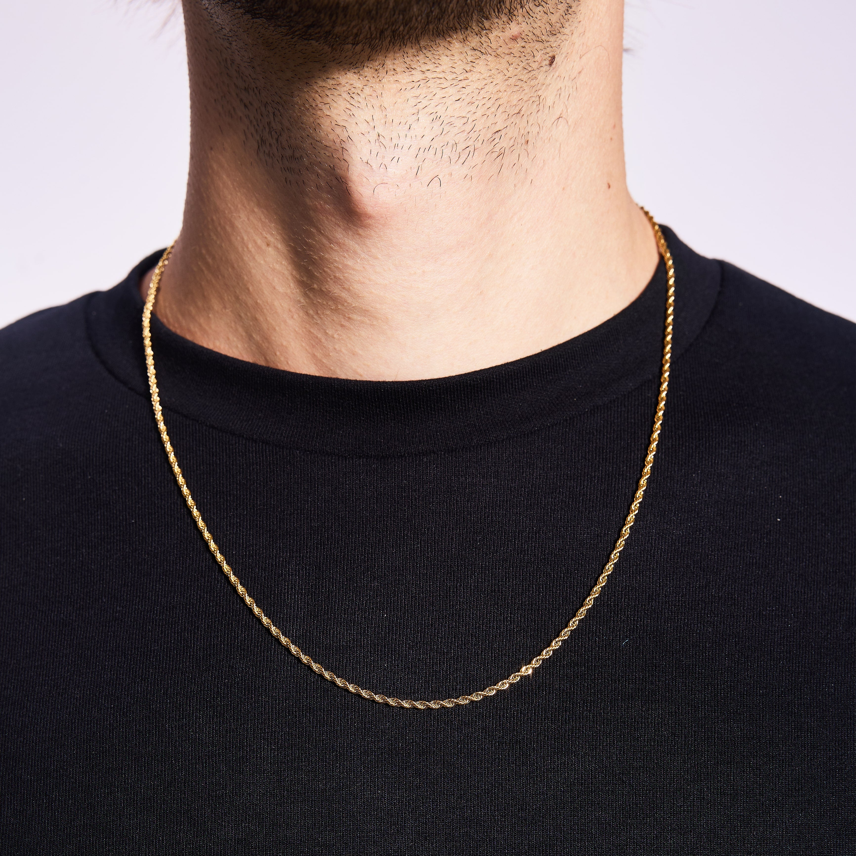 Chaîne torsadée en or de 2 mm