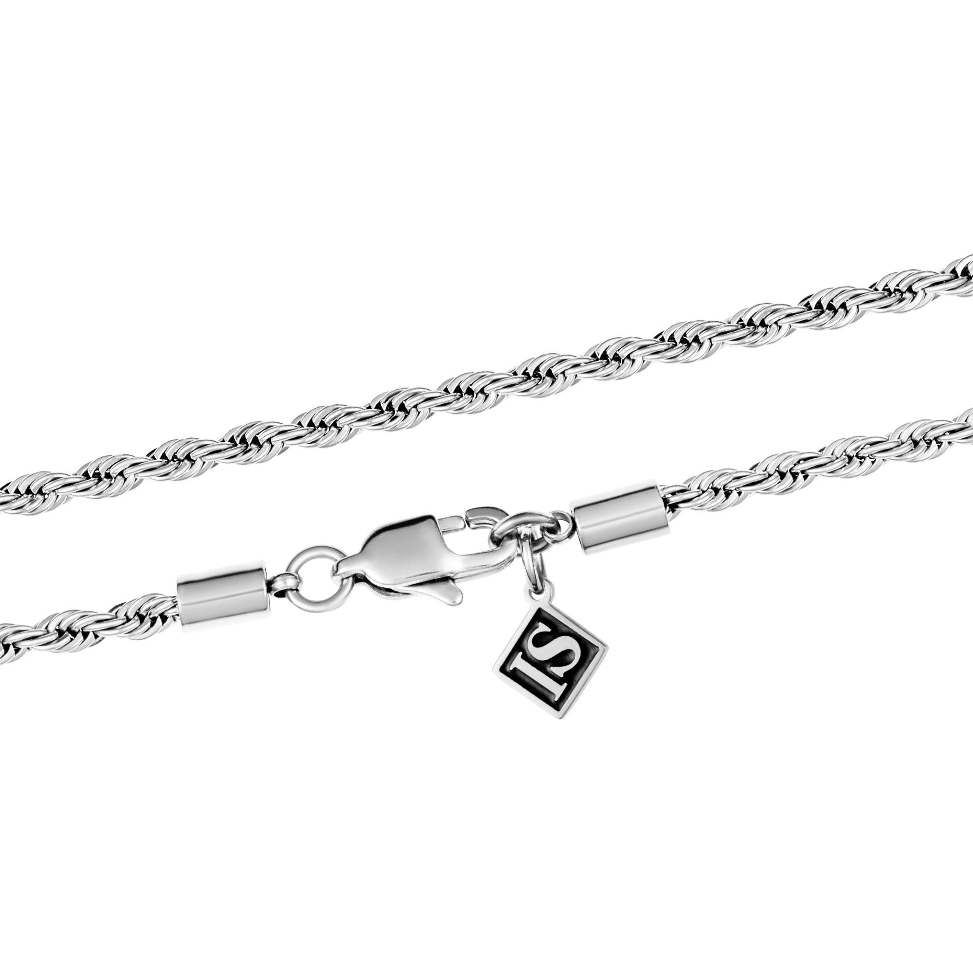 Łańcuch Rope 3mm Białe Złoto - IcedStuff