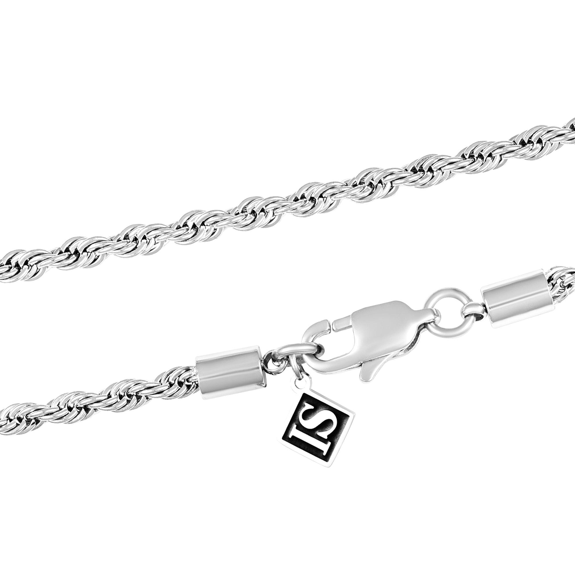 Łańcuch Rope 4mm Białe Złoto - IcedStuff