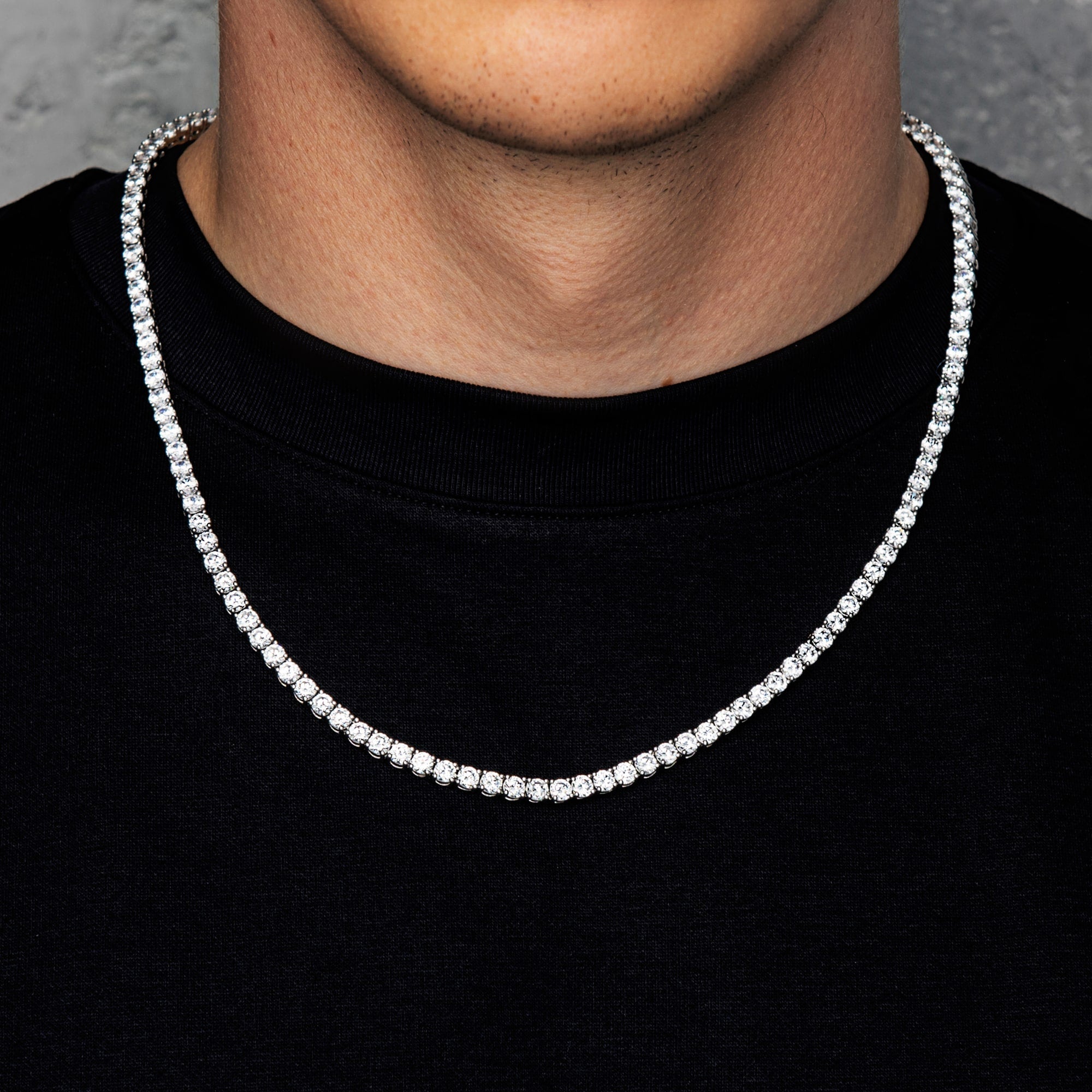 Tennis Chain 4mm S925 White Gold