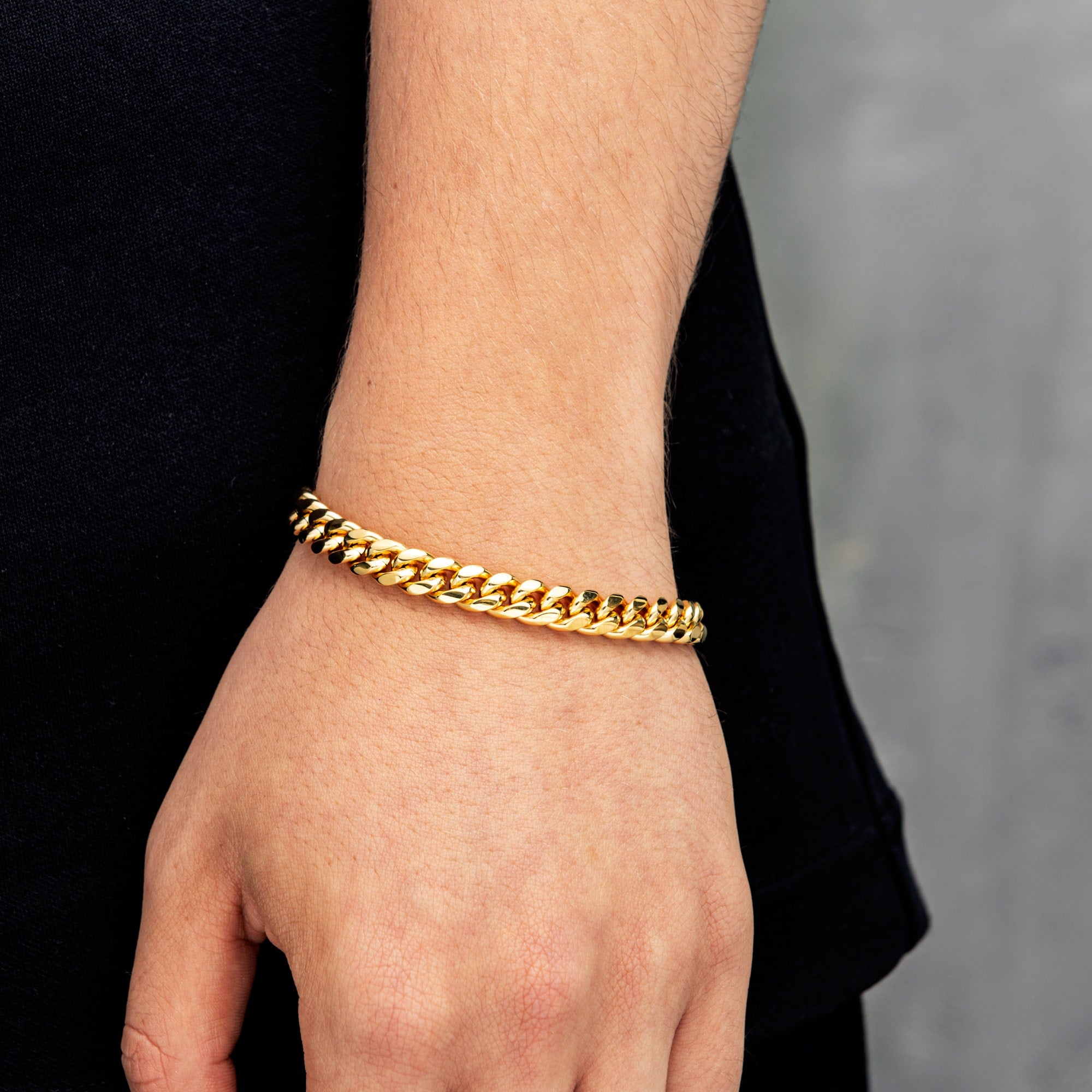 Miami Cuban Link Bracelet 8mm Gold