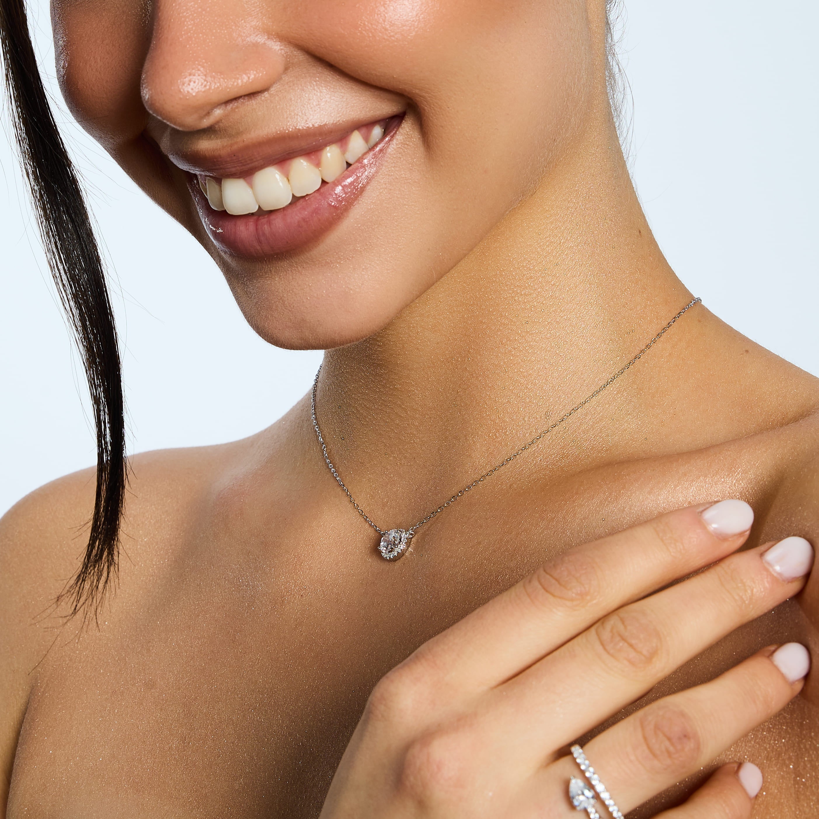 Diamond Halo S925 necklace