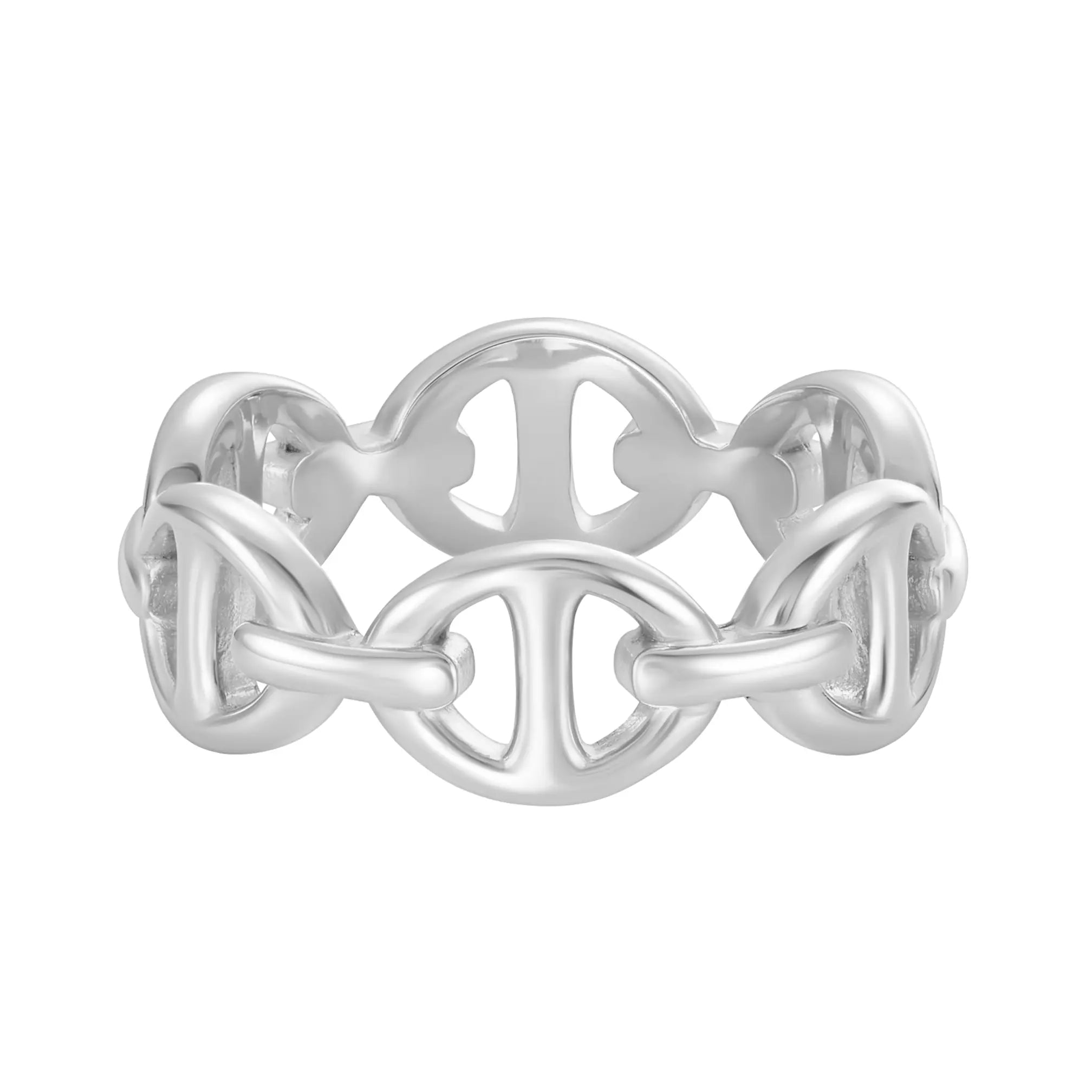 Anchor Ring White Gold