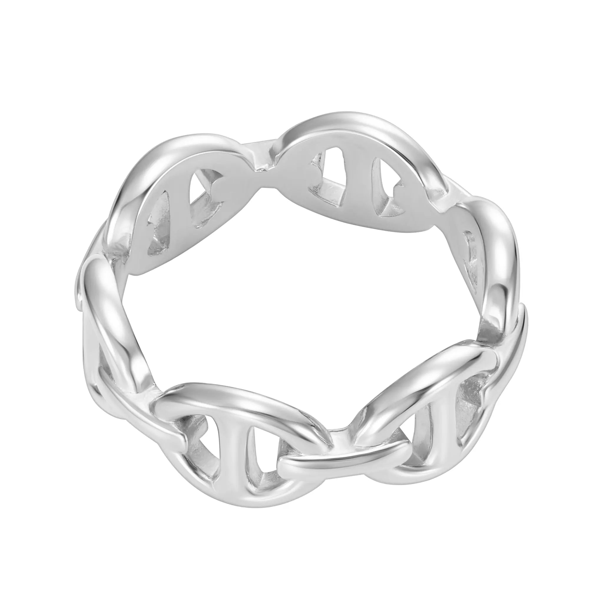 Anchor Ring White Gold
