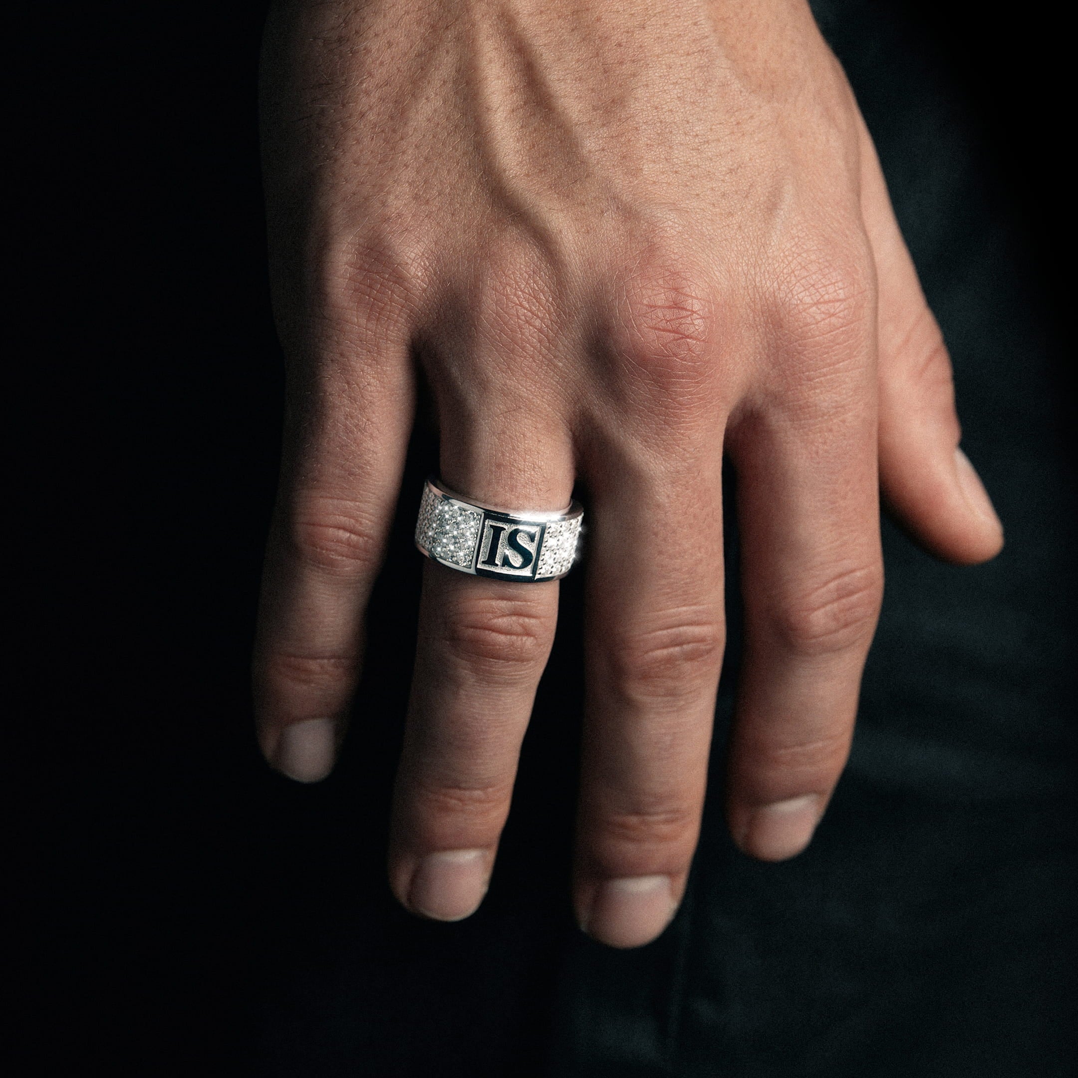 Diamond Band IS Ring Moissanit VVS S925 White Gold