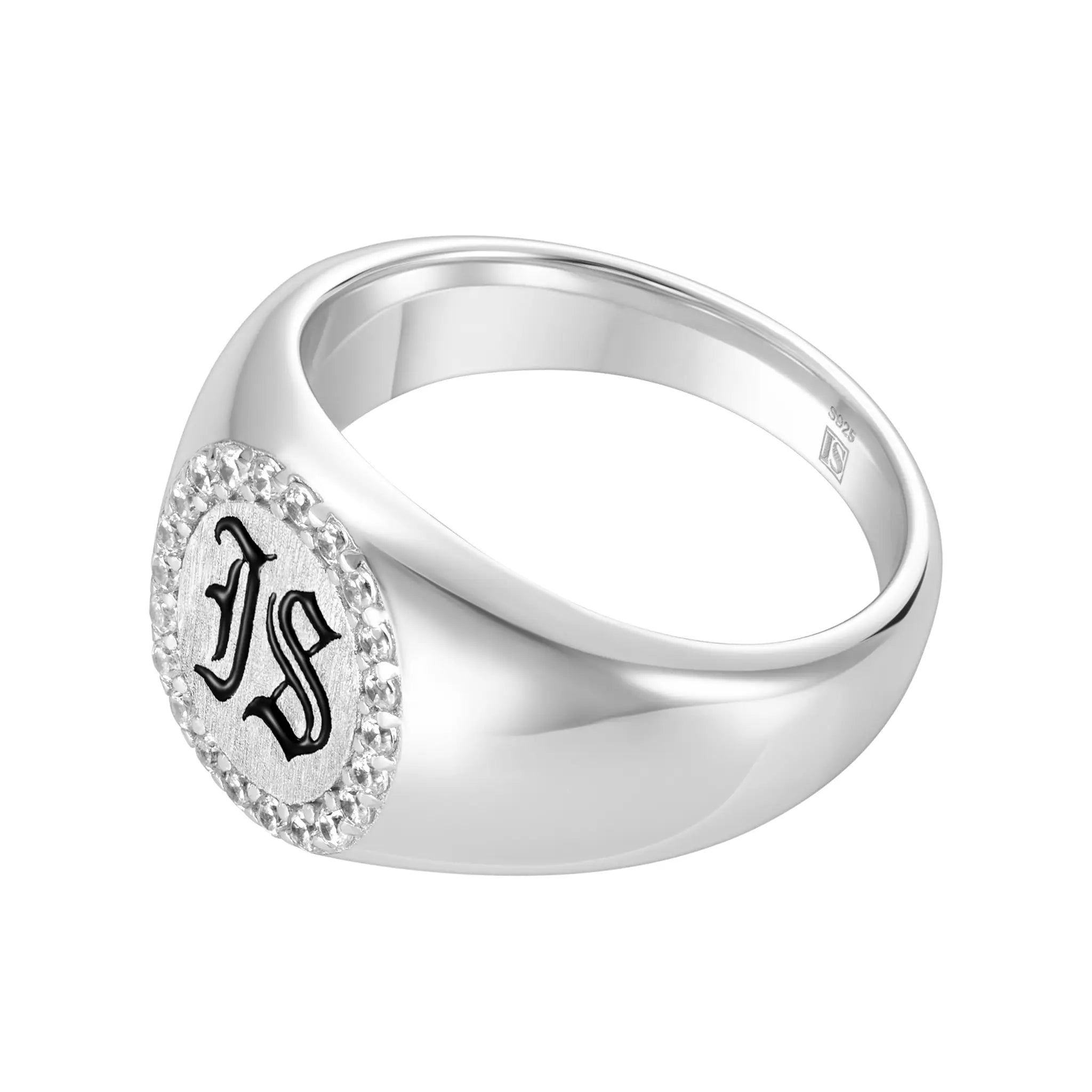 Bague en or blanc Diamond IS Gothic S925