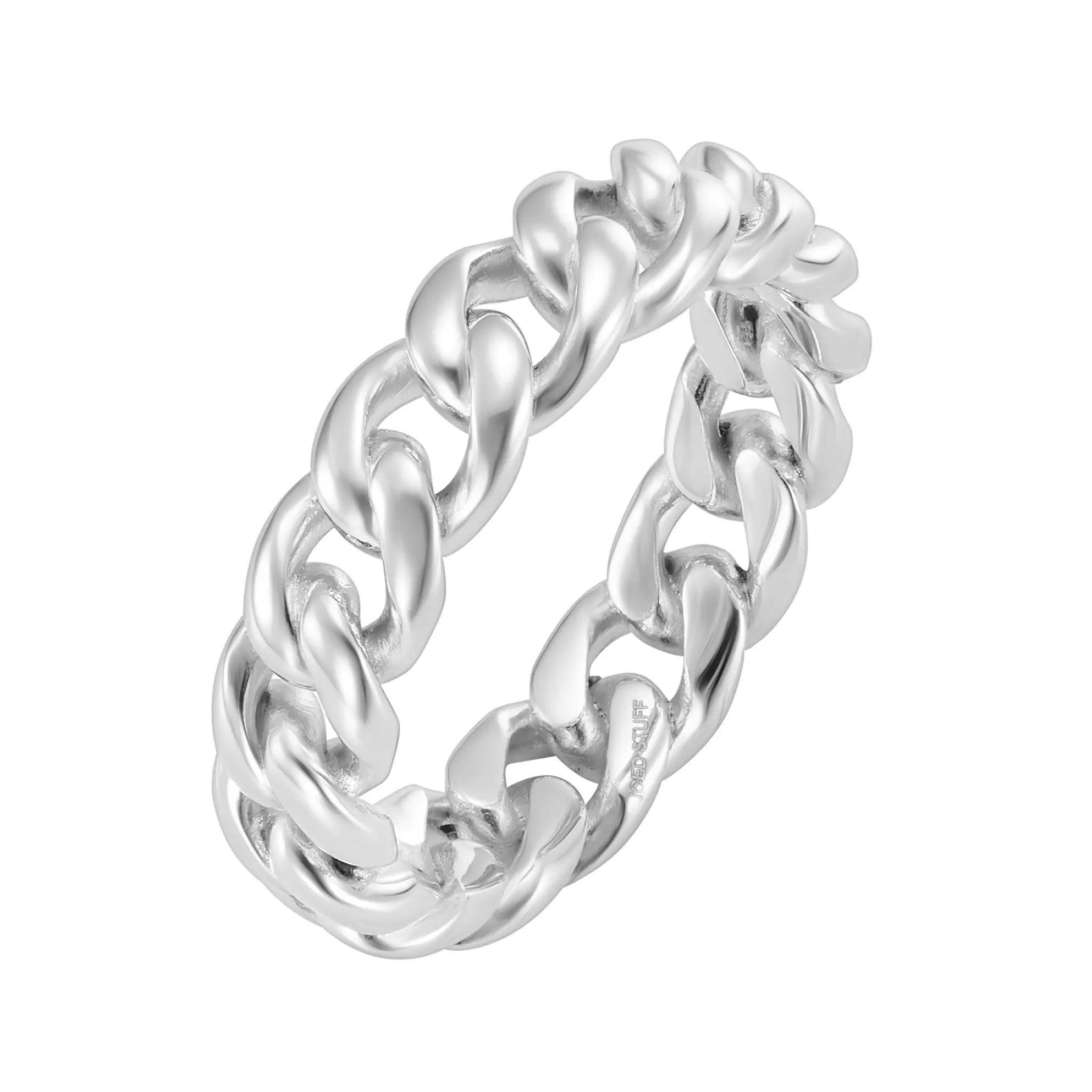 Bague Cubaine Miami 5mm Or Blanc