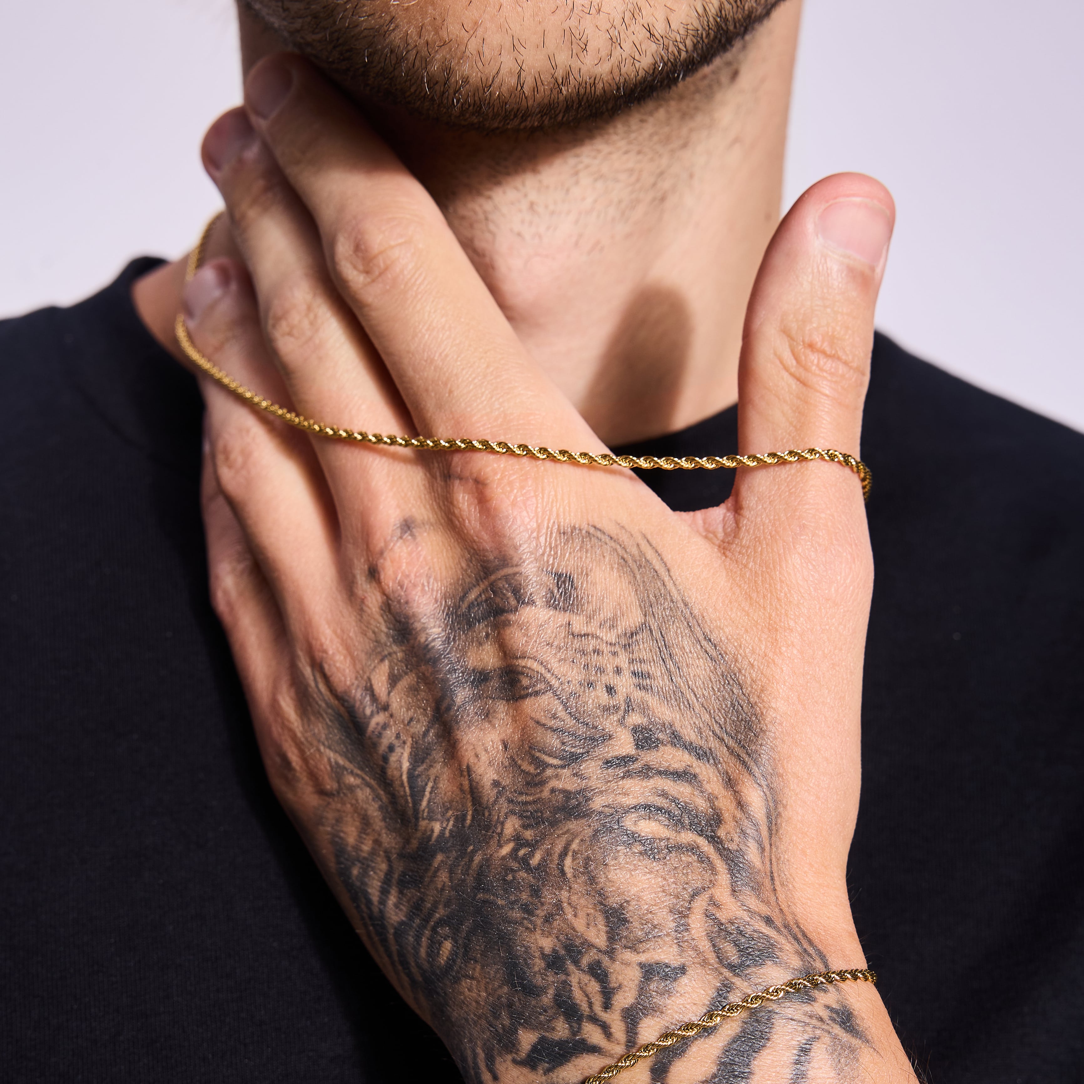 Chaîne torsadée en or de 2 mm