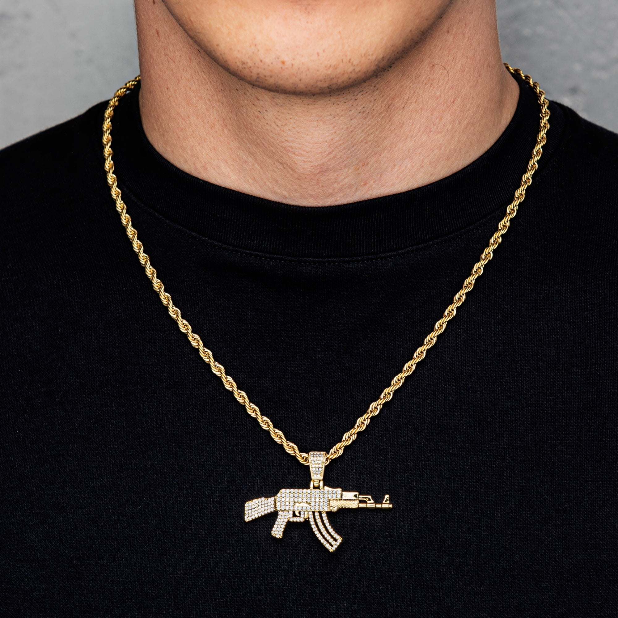 AK-47 pendant Gold