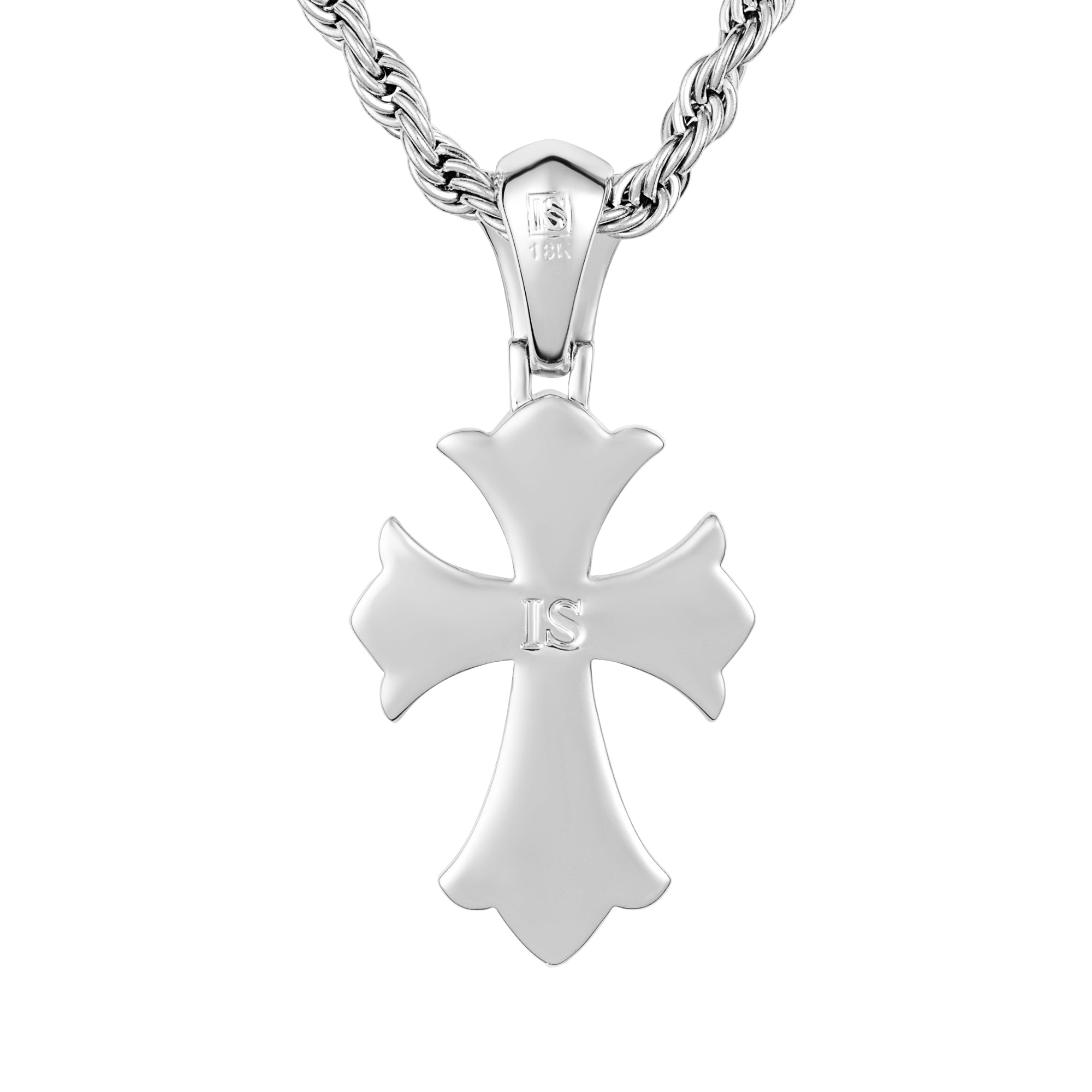 Diamond Reborn Cross Pendant White Gold