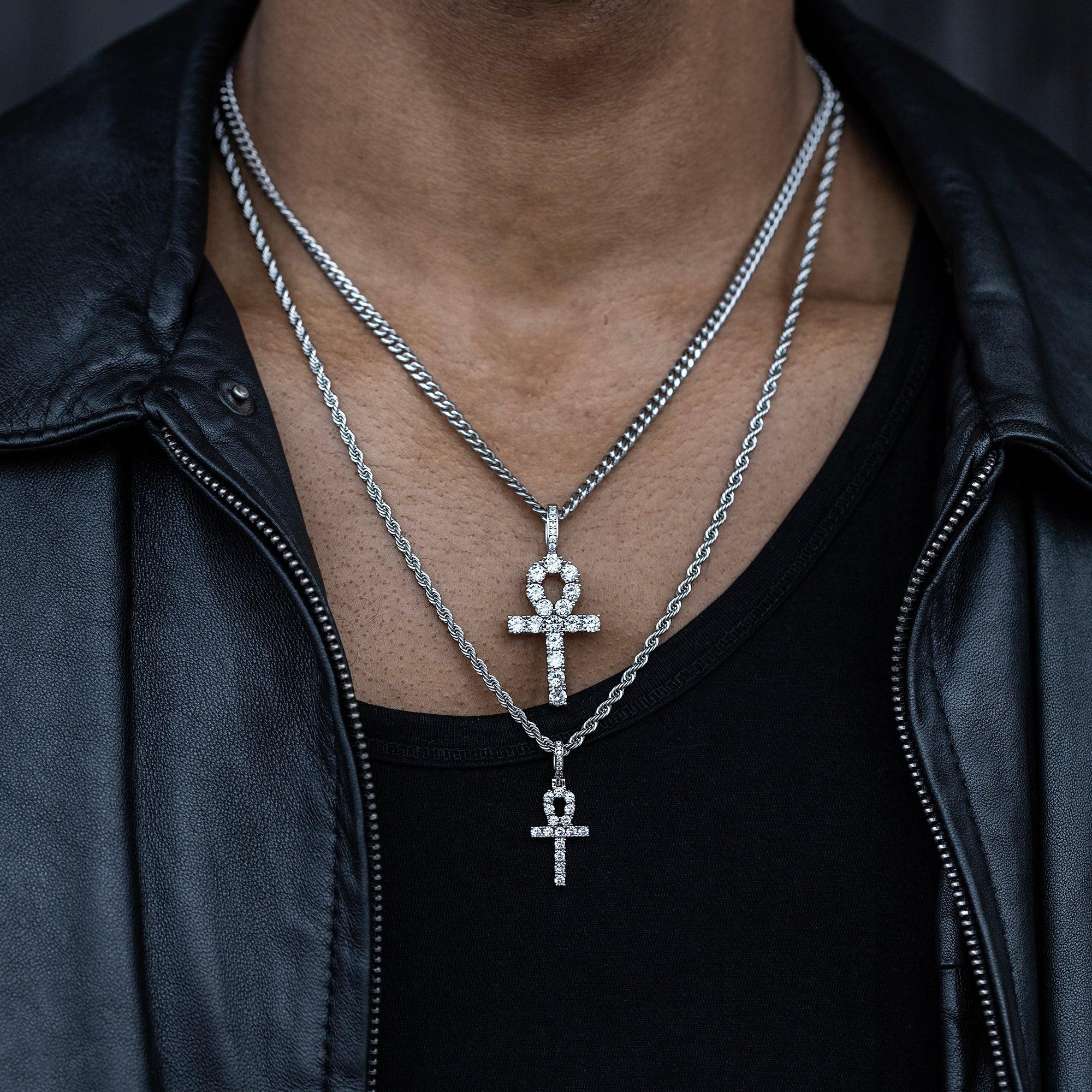 ANKH CROSS BIAŁE ZŁOTO - IcedStuff