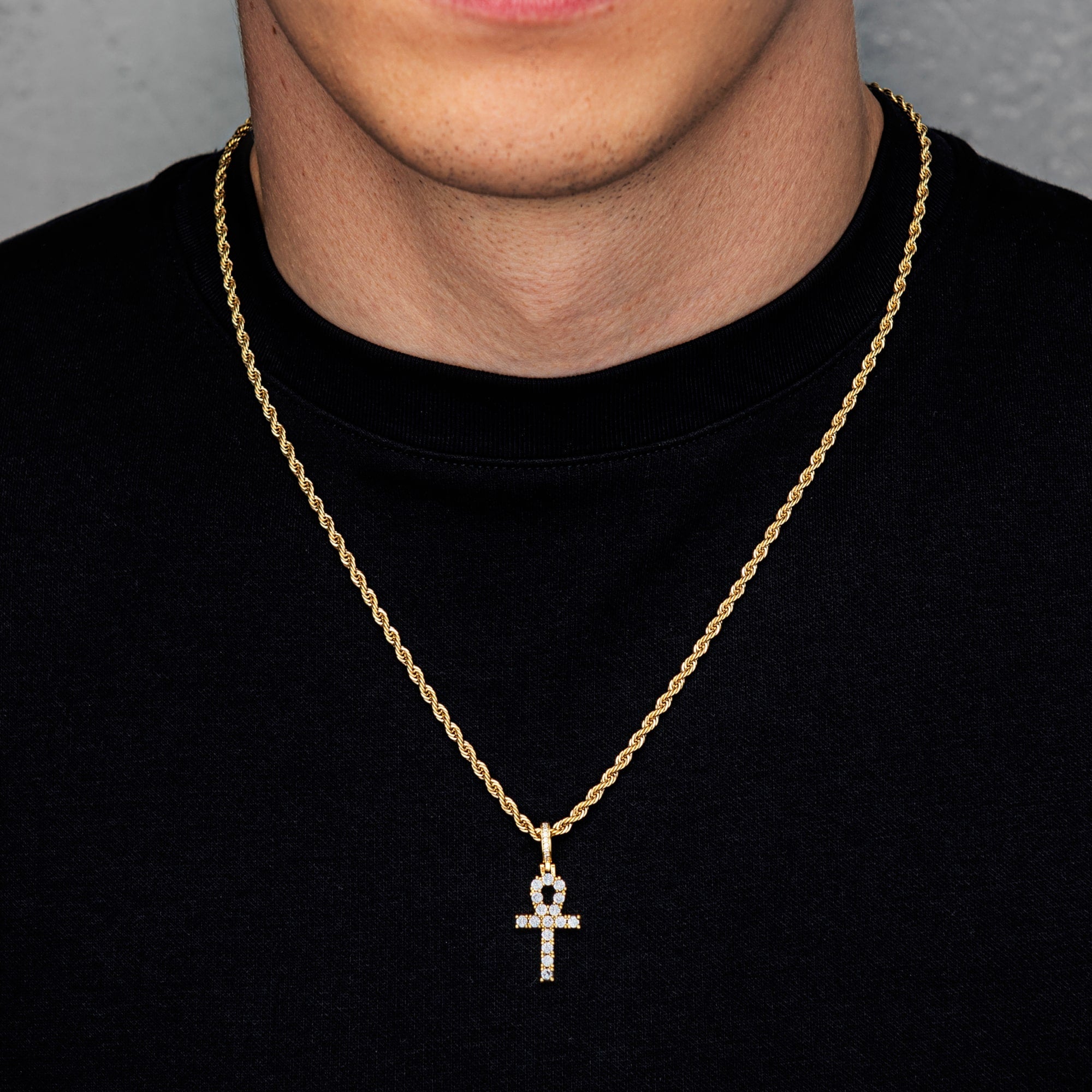 Micro ANKH Cross Pendant Gold