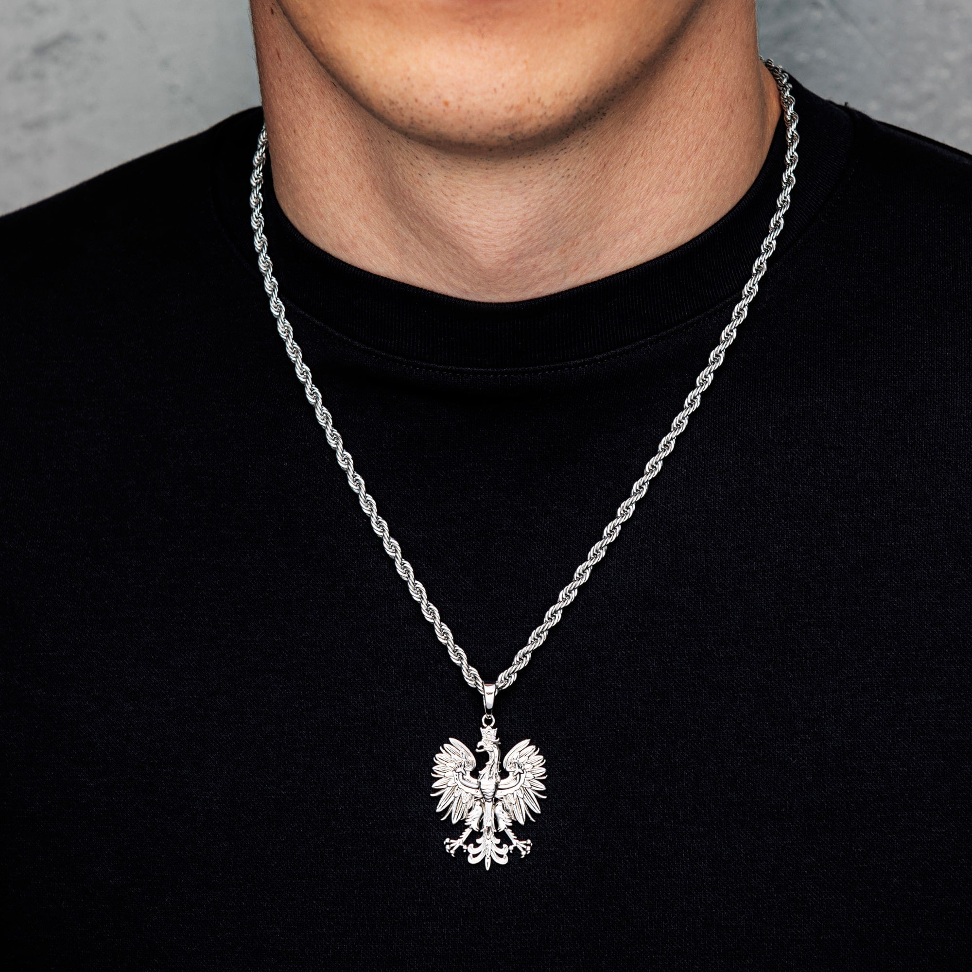 Polish Eagle Pendant White Gold