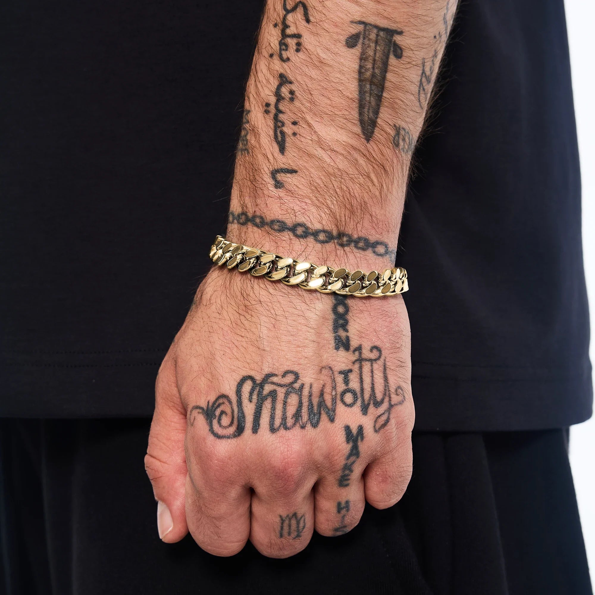 Premium Curb Cuban Link Bracelet 10mm Gold