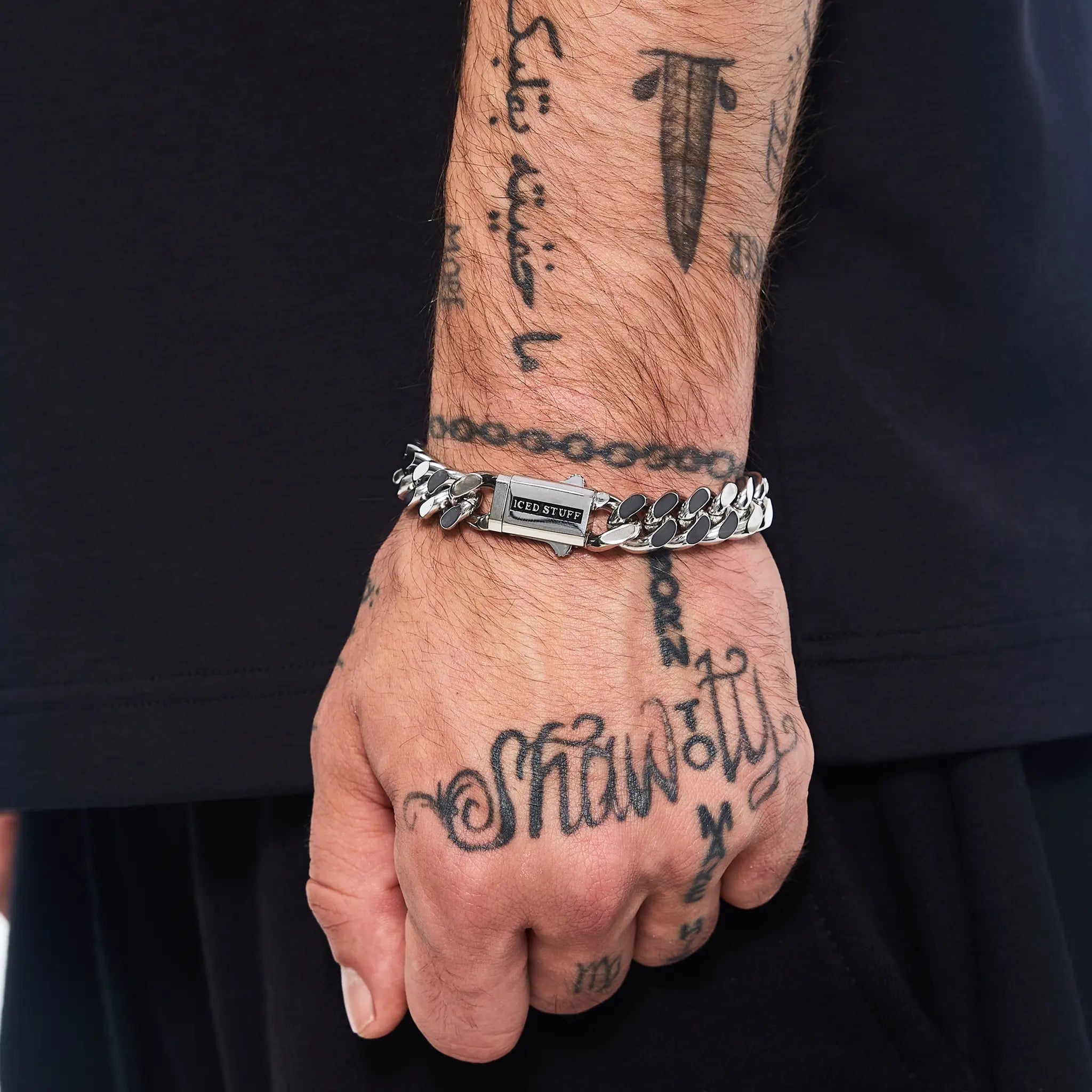 Premium Curb Cuban Link Bracelet 12mm White Gold