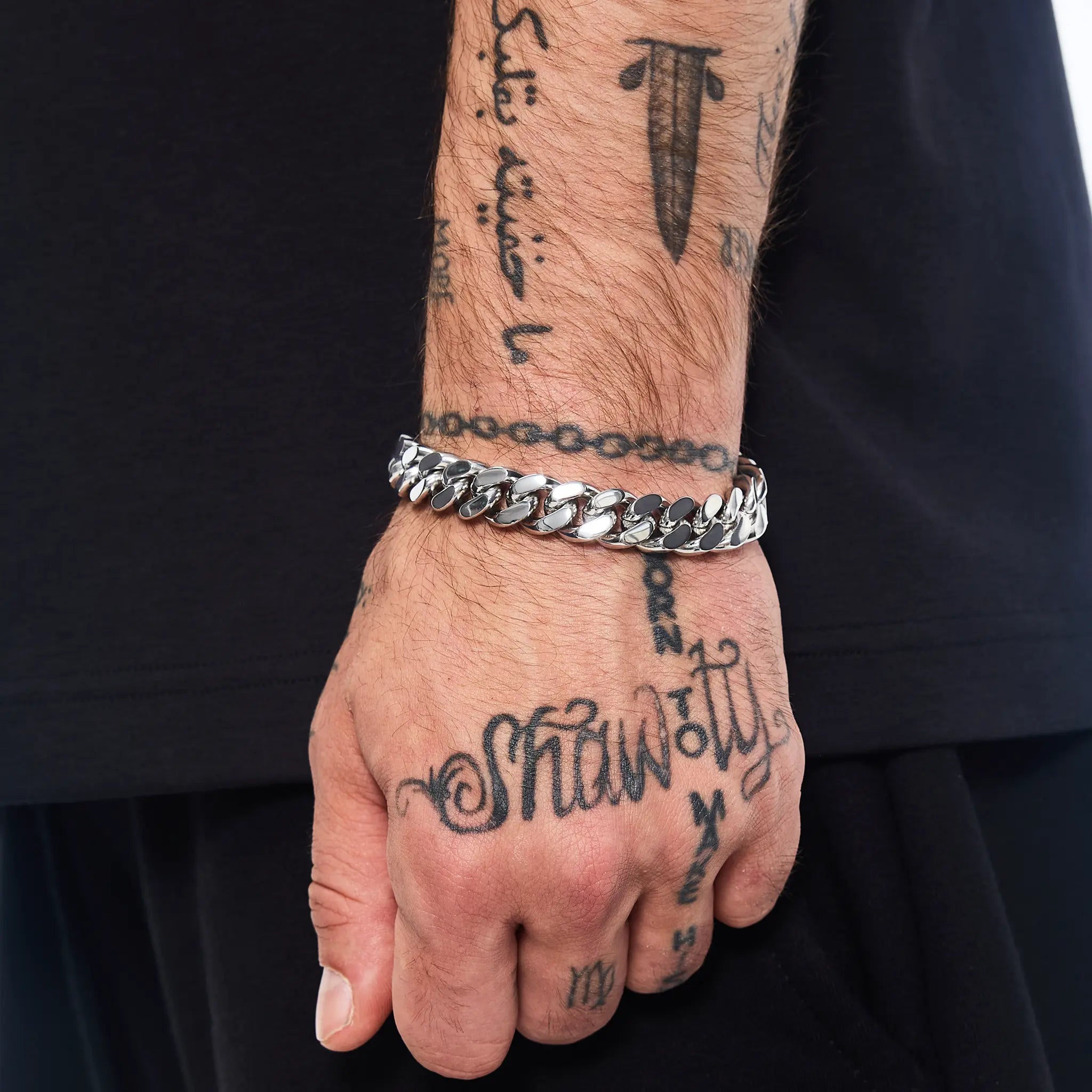 Premium Curb Cuban Link Bracelet 12mm White Gold