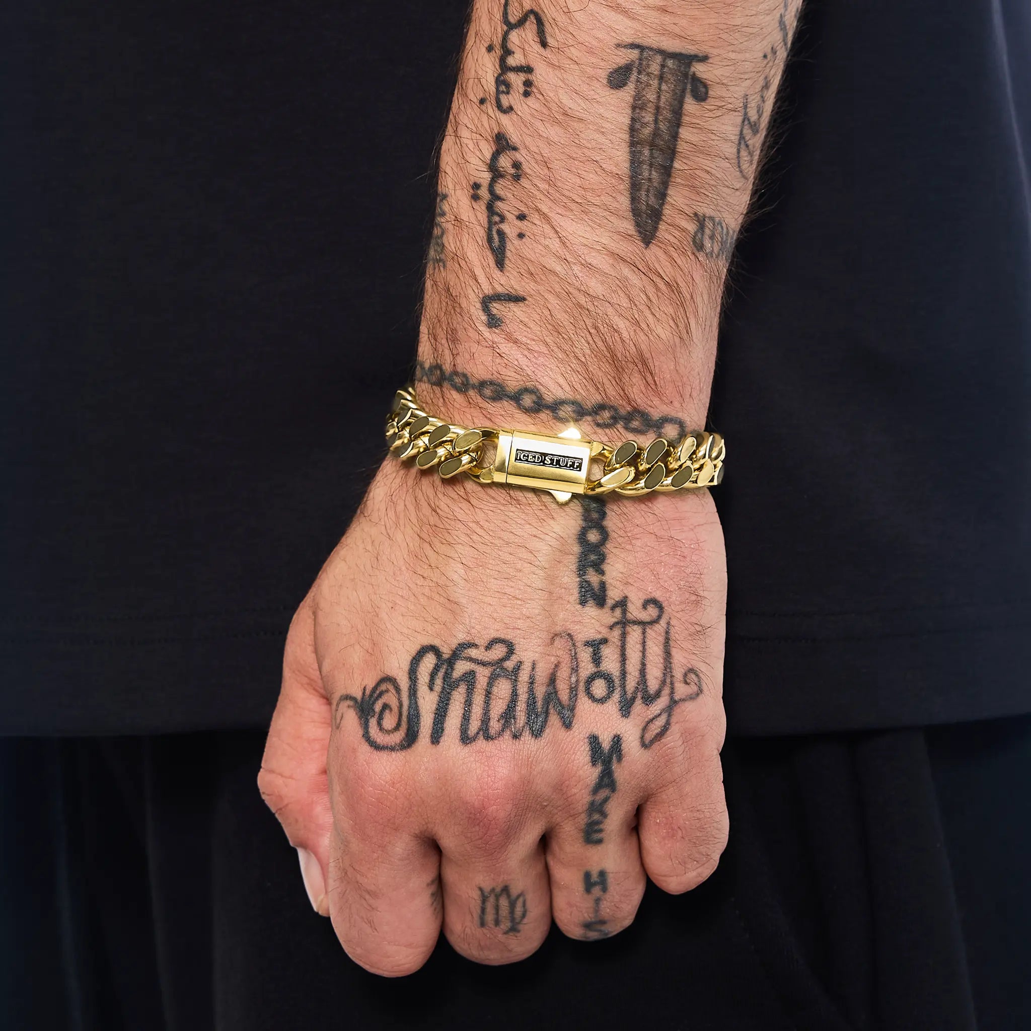 Premium Curb Cuban Link Bracelet 12mm Gold