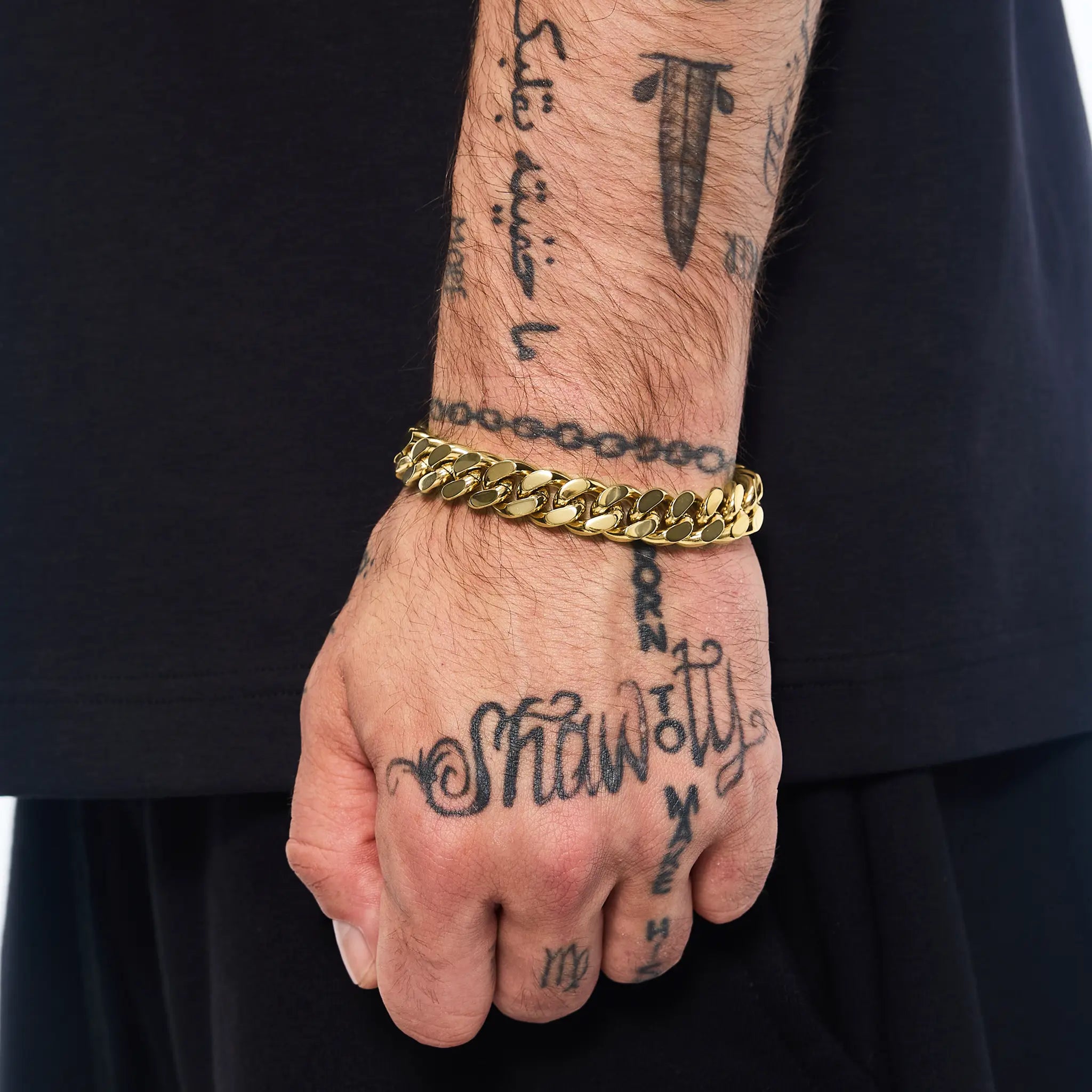 Premium Curb Cuban Link Bracelet 12mm Gold