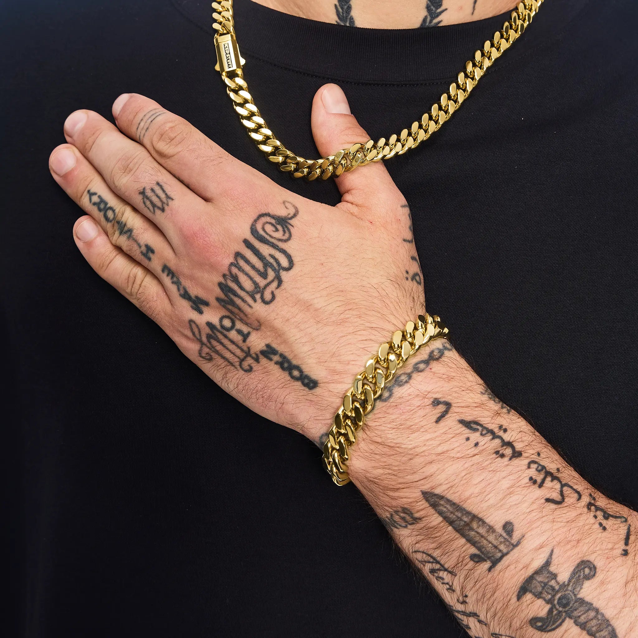 Premium Curb Cuban Link Bracelet 12mm Gold