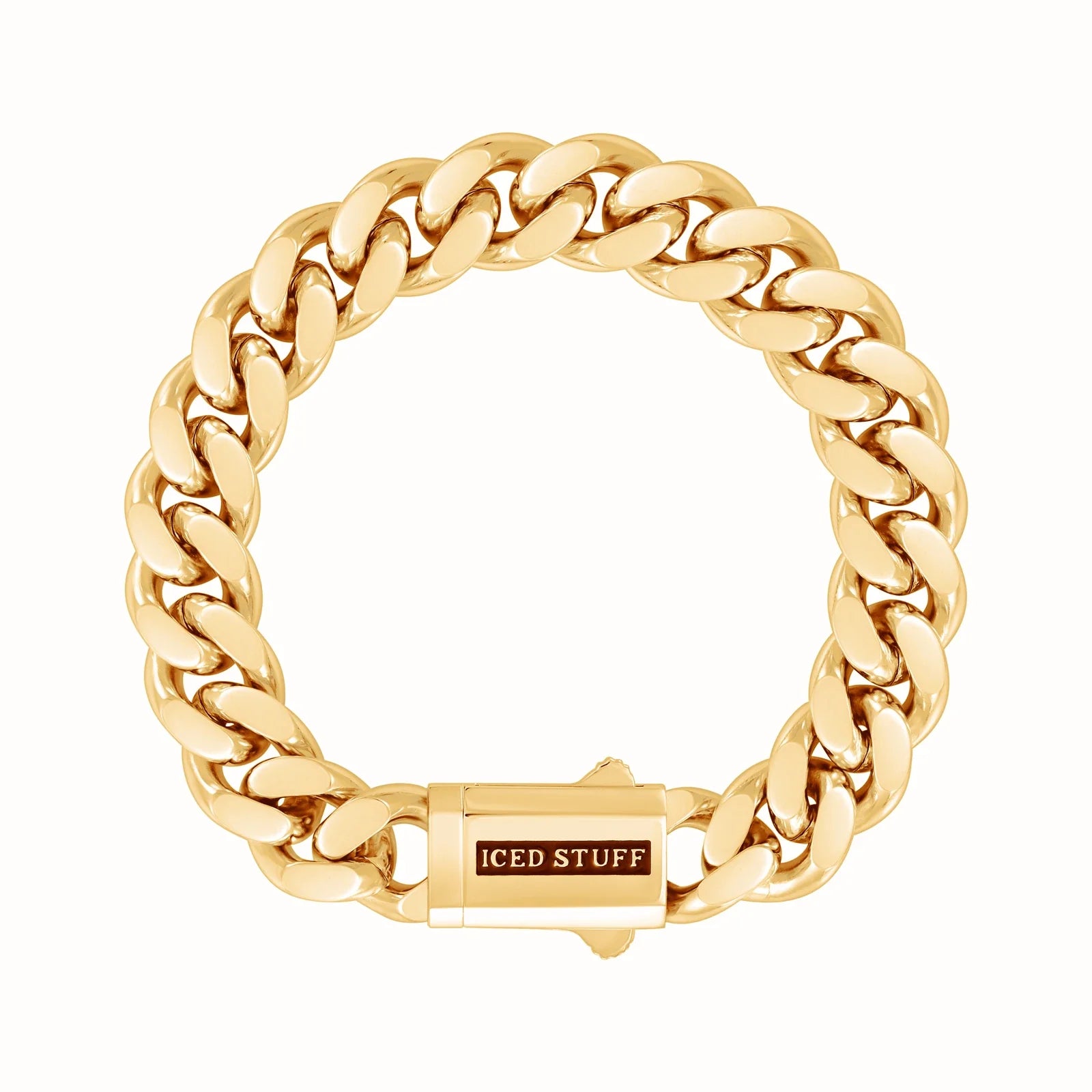 Premium Curb Cuban Link Bracelet 12mm Gold
