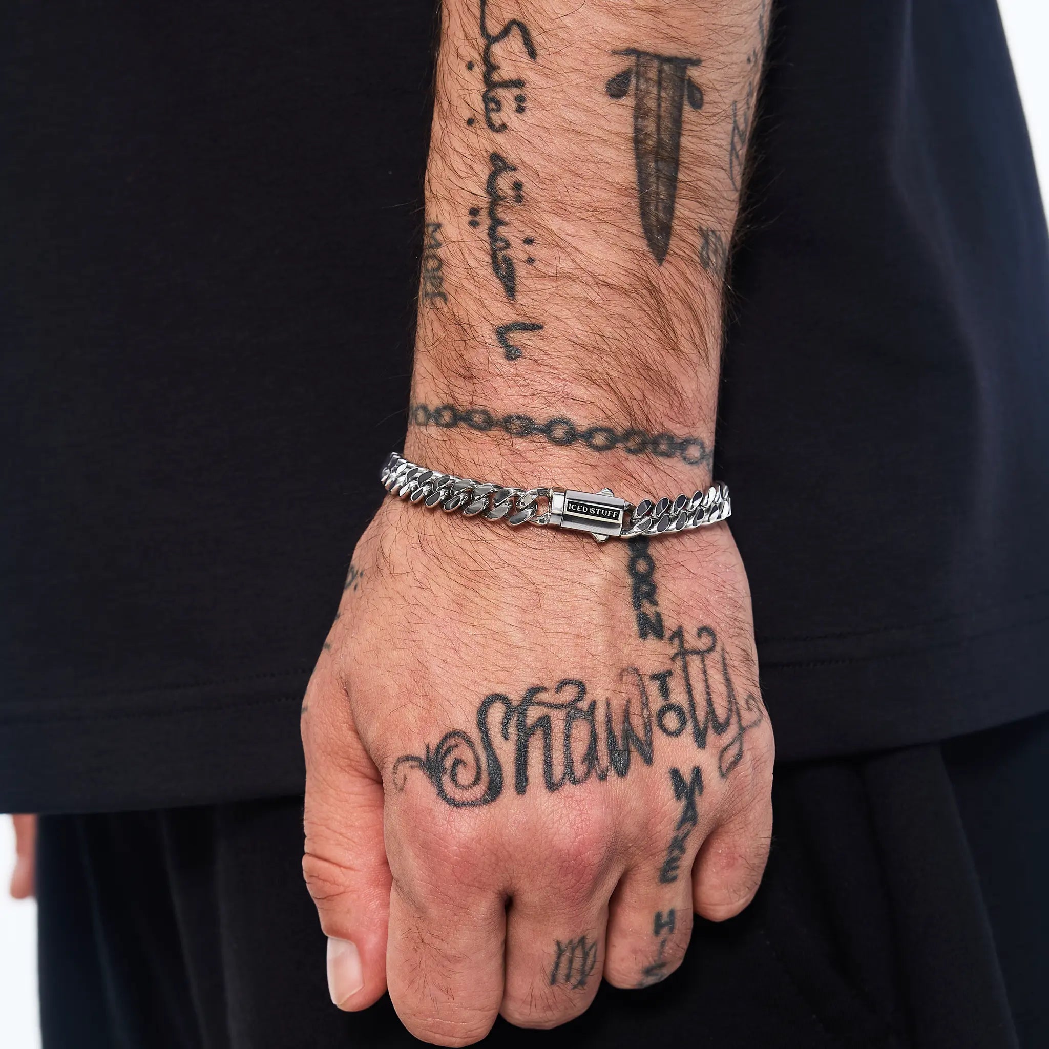 Premium Curb Cuban Link Bracelet 8mm White Gold