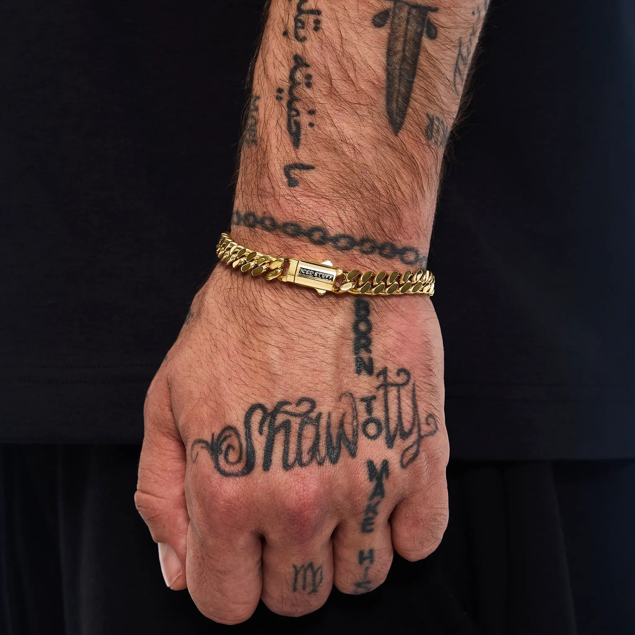 Premium Curb Cuban Link Bracelet 8mm Gold