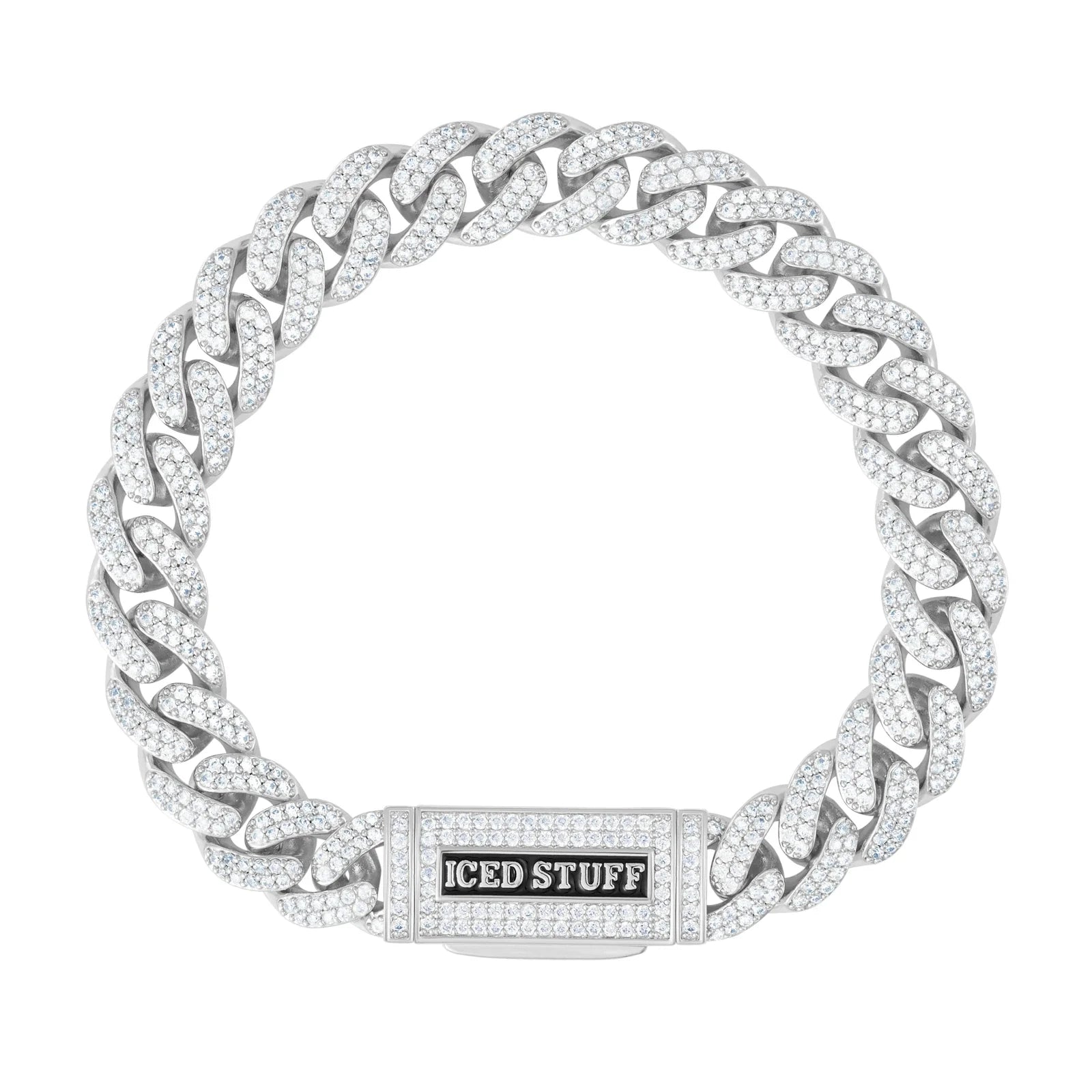 Premium Diamond Cuban Link Bracelet 10mm White Gold