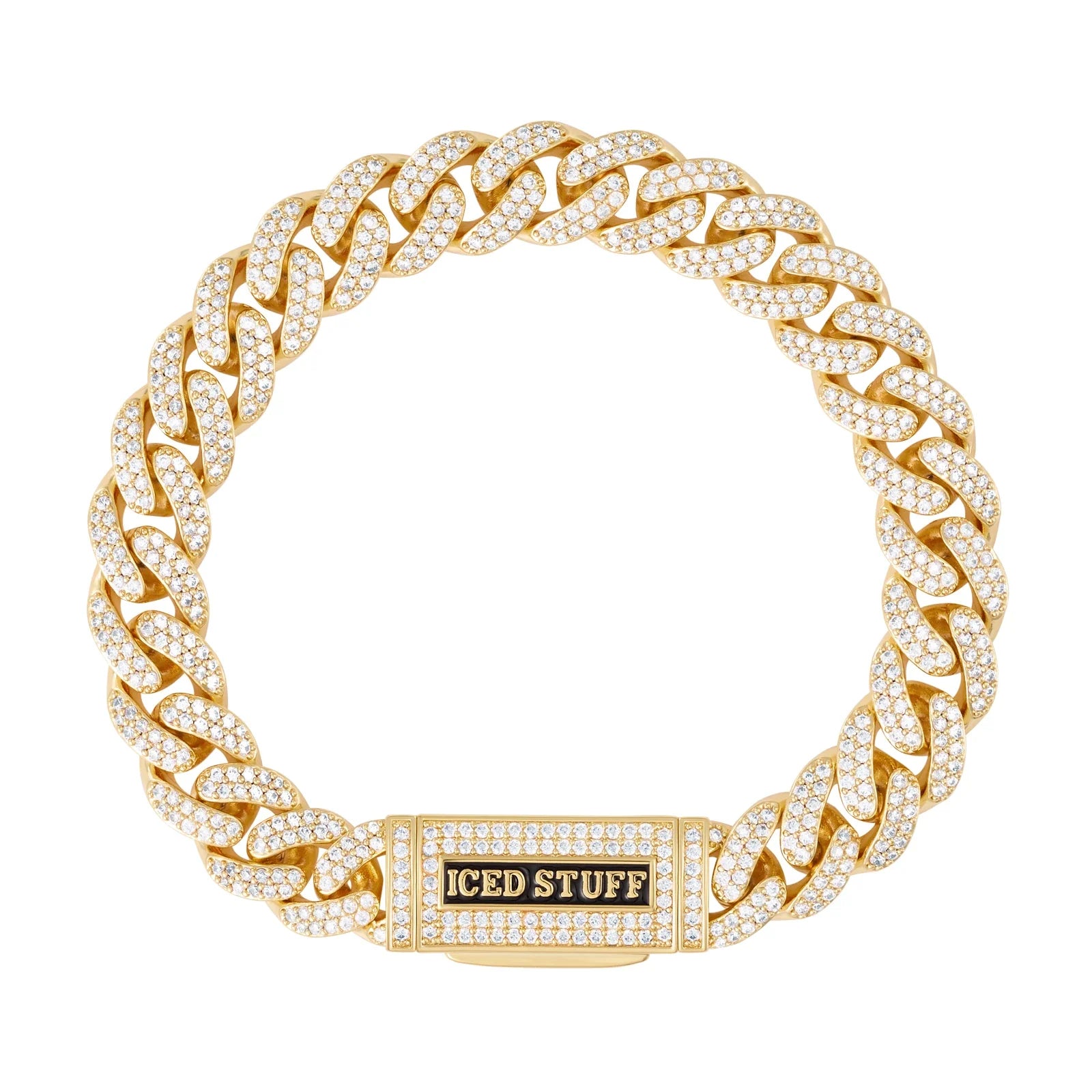 Premium Diamond Cuban Link Bracelet 10mm Gold