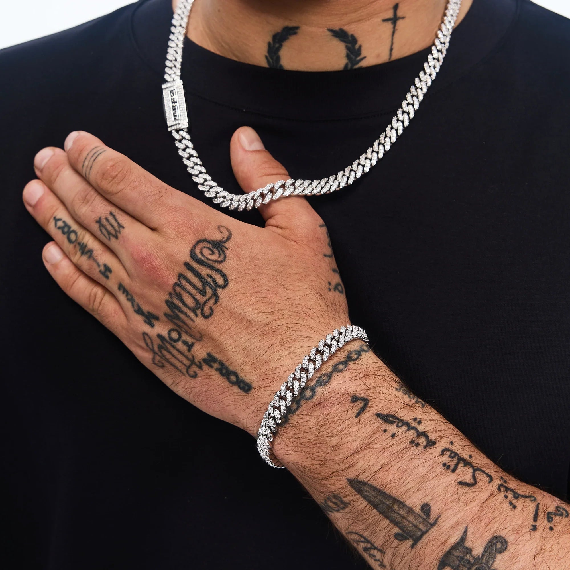 Premium Diamond Cuban Link Bracelet 8mm White Gold
