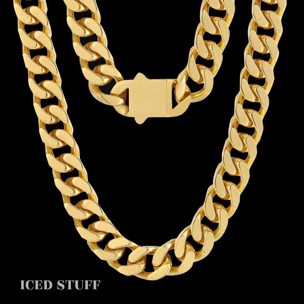 CURB CUBAN LINK 12MM ZŁOTO