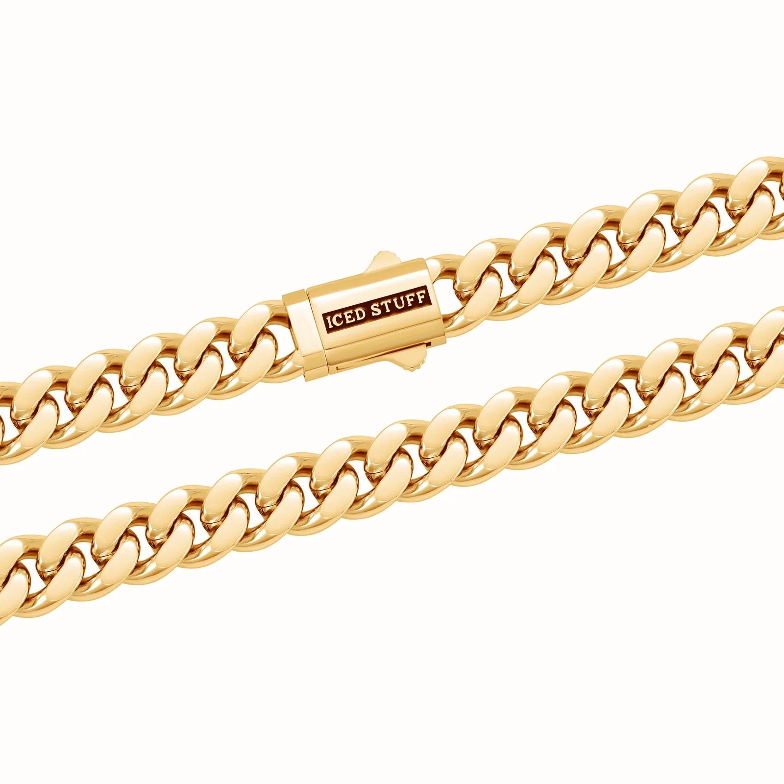 Premium Curb Cuban Link Chain 10mm Gold
