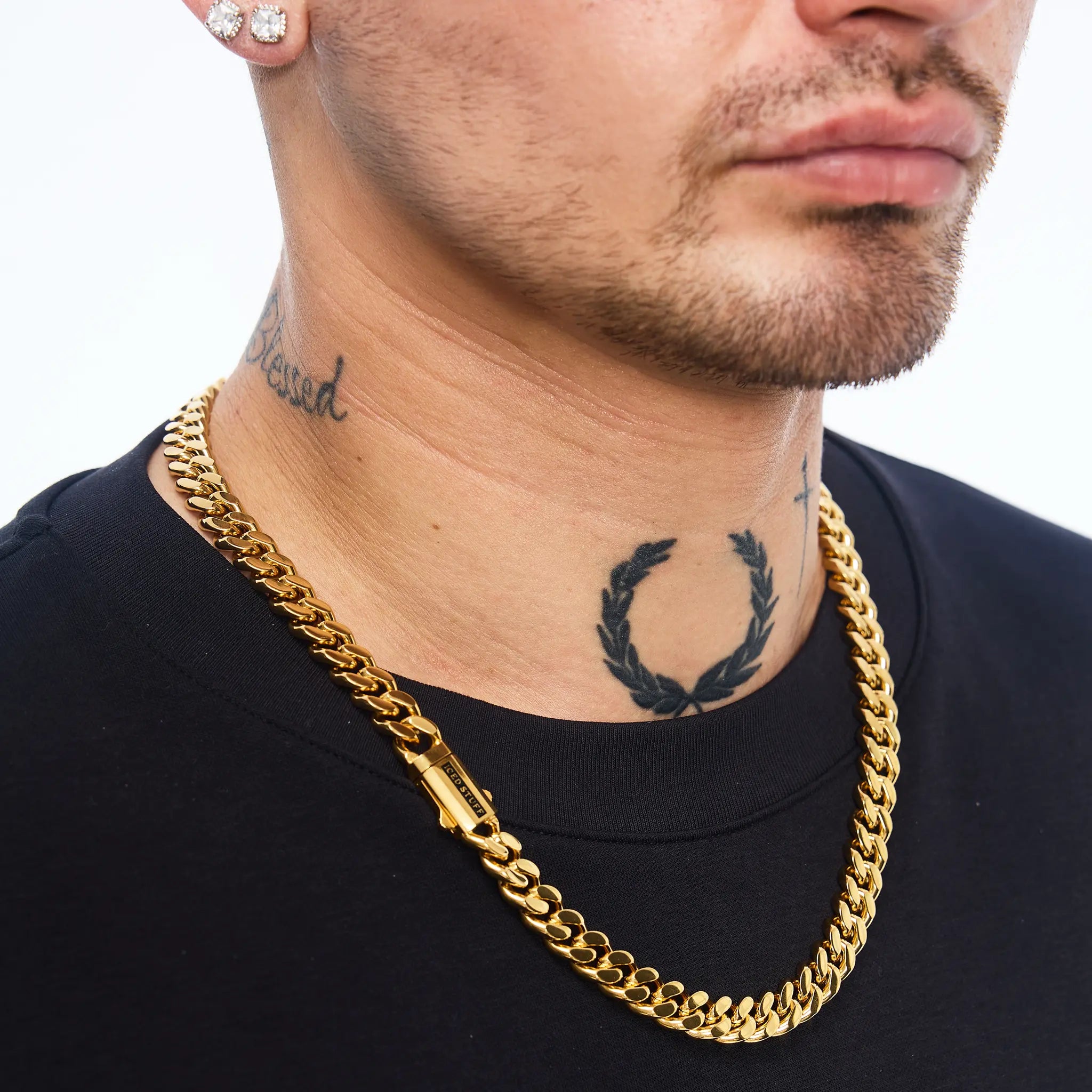 Premium Curb Cuban Link Chain 10mm Gold