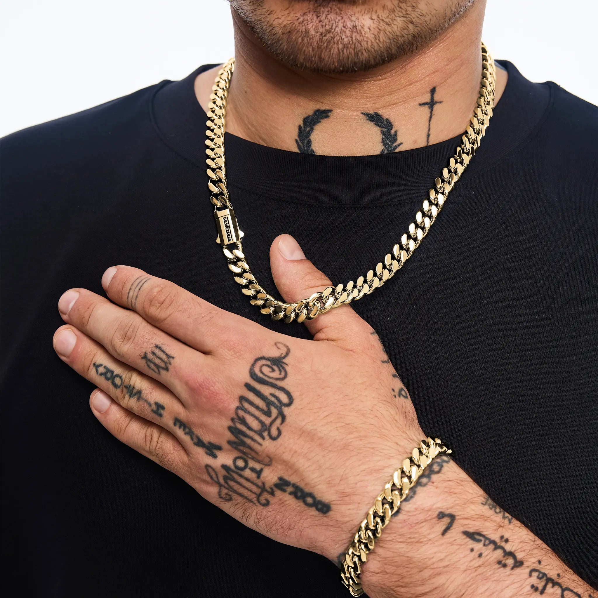 Premium Curb Cuban Link Chain 10mm Gold