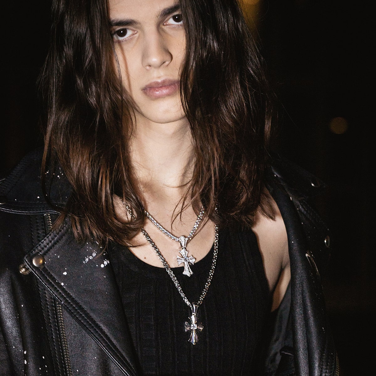 Diamond Reborn Cross Pendant, White Gold