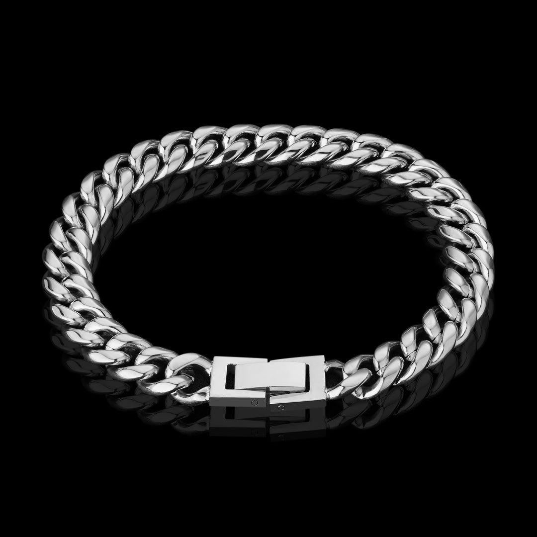 Miami Cuban Link Bracelet 8mm White Gold