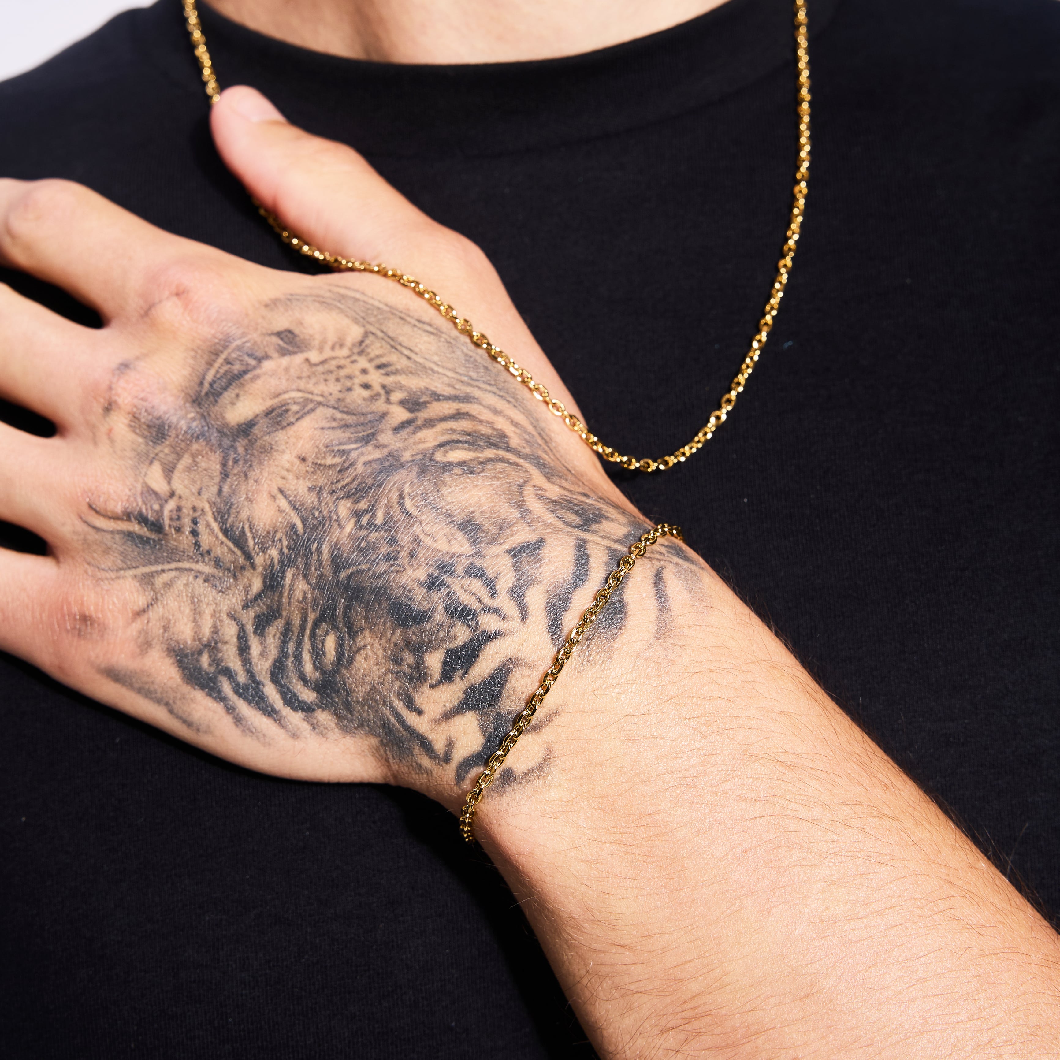 Bracciale con ancora 3mm Oro