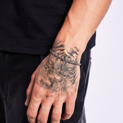 Bracelet Ankier 4 mm en or blanc