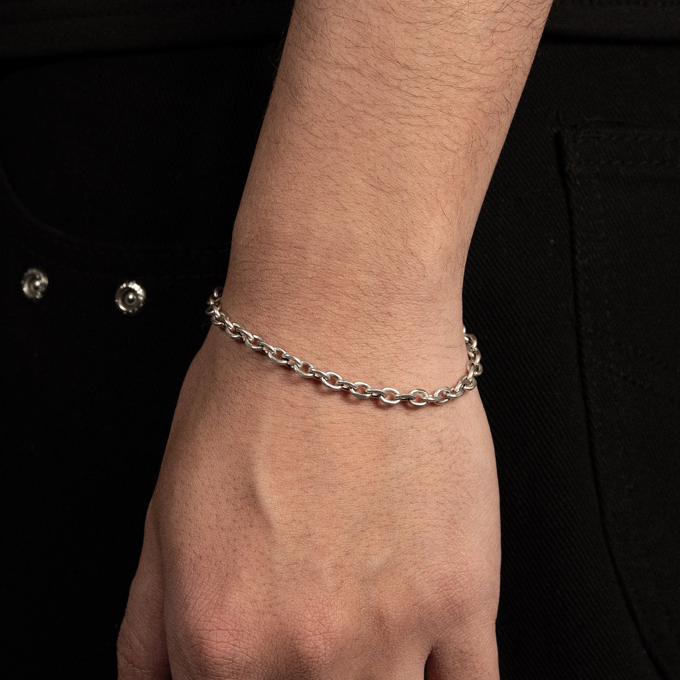 Ankier 4mm RAW Bracelet White Gold
