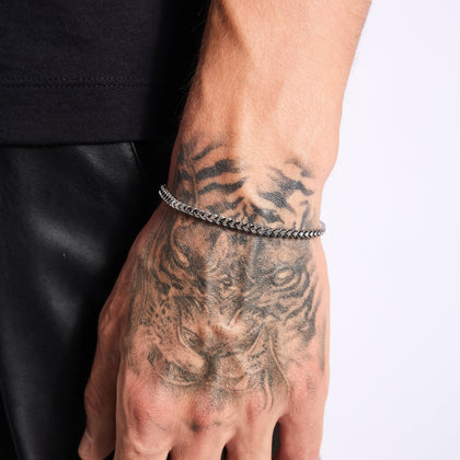 Bracelet Franco 3 mm en or blanc