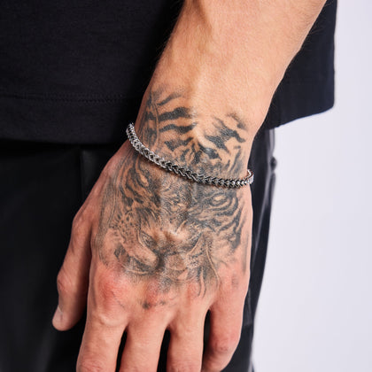 Bracelet Franco 4 mm en or blanc