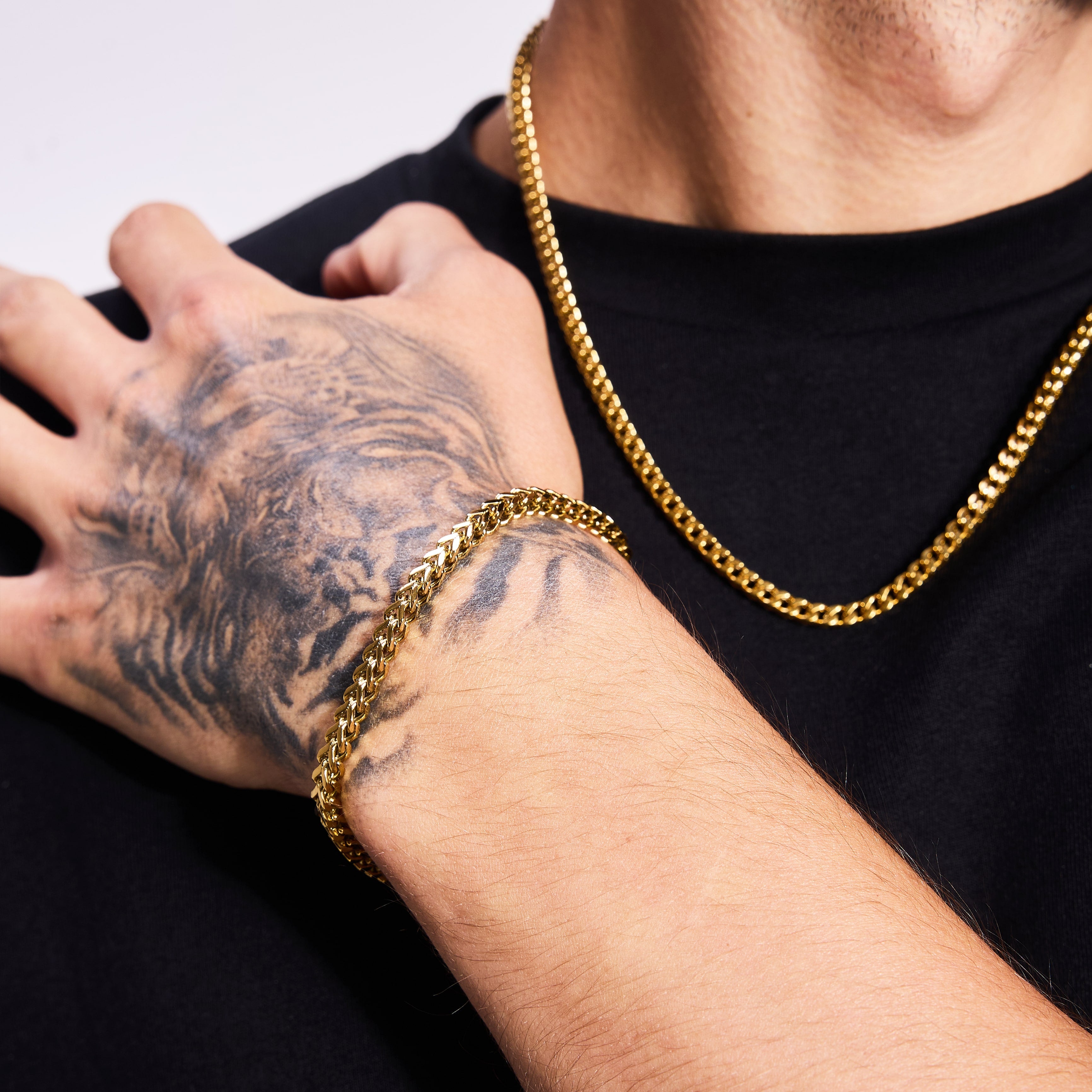Bracelet Franco 4 mm Or