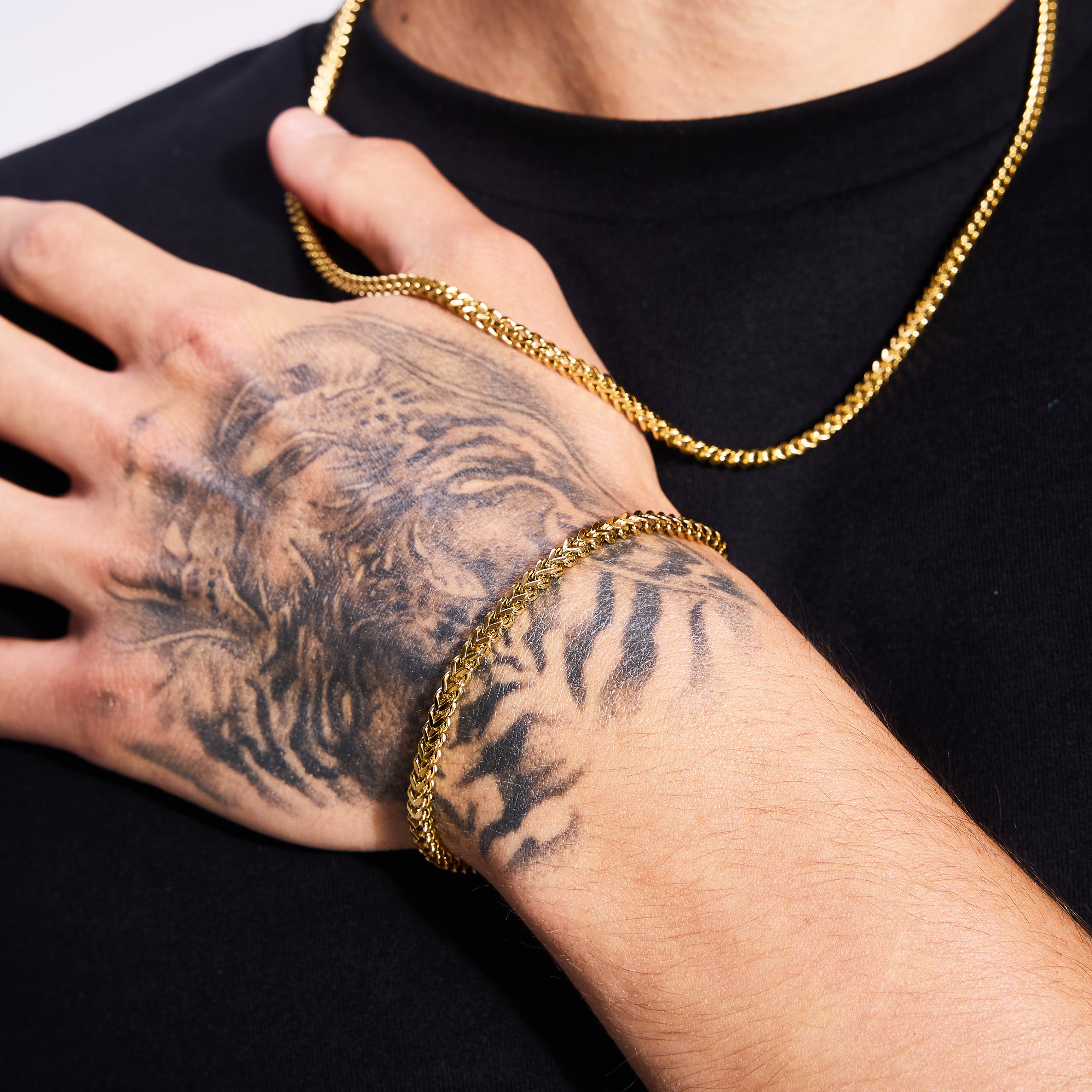 Bracelet Franco 4 mm Or