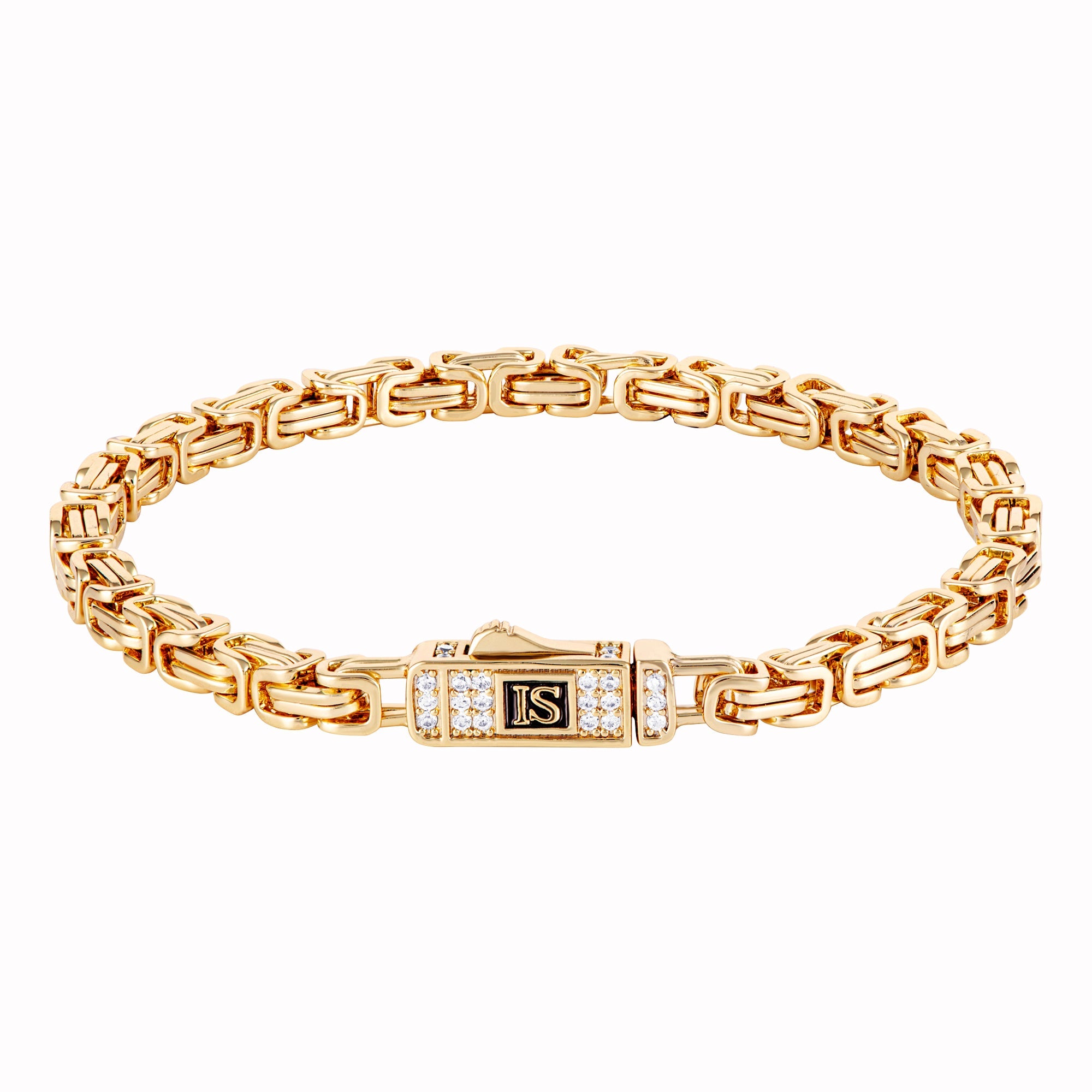 Royal Bracelet 4mm Diamond Clasp Gold