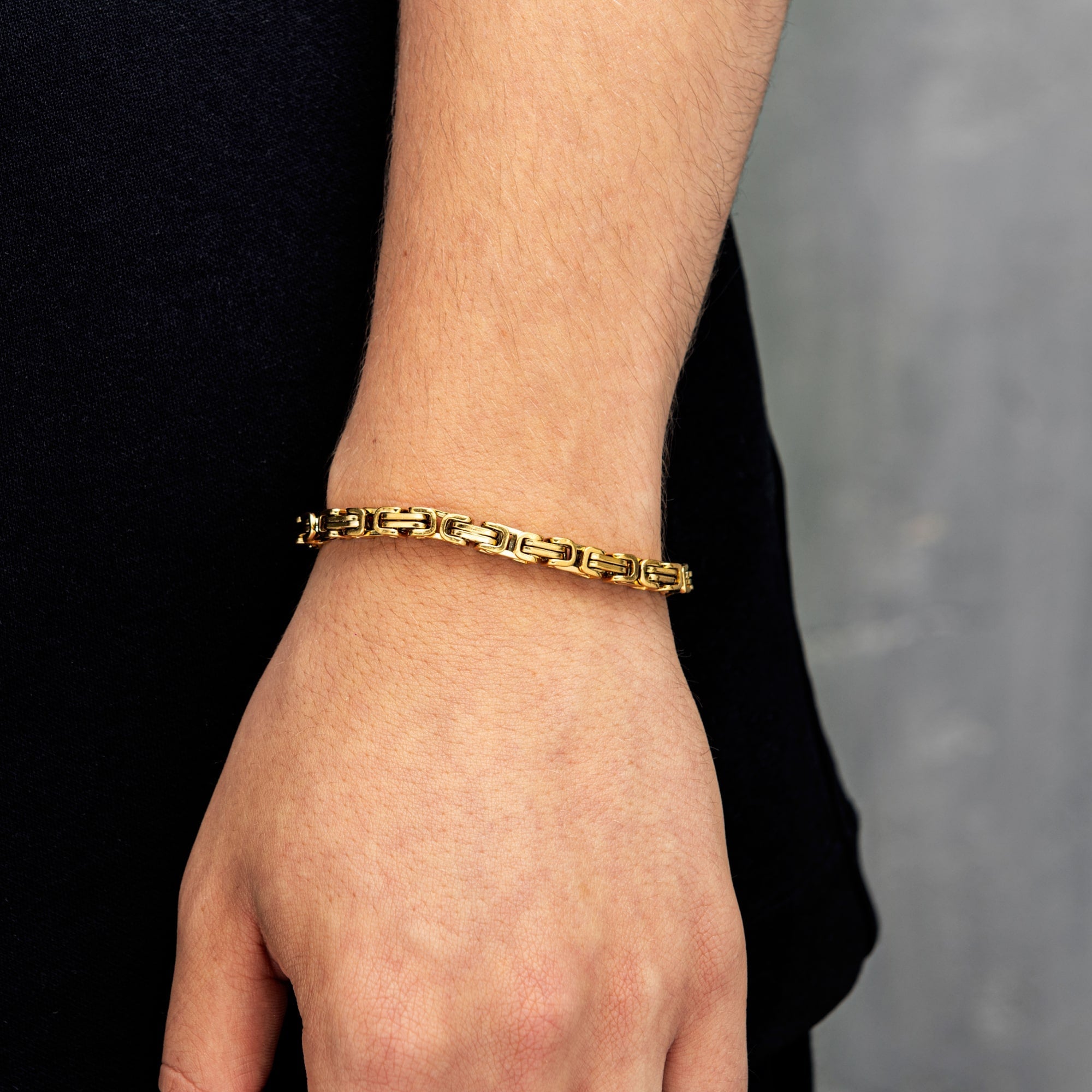Byzantine bracelet 6mm | Gold-plated | ICED STUFF®