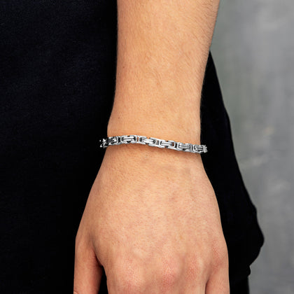 Bracelet Royal 6 mm en or blanc