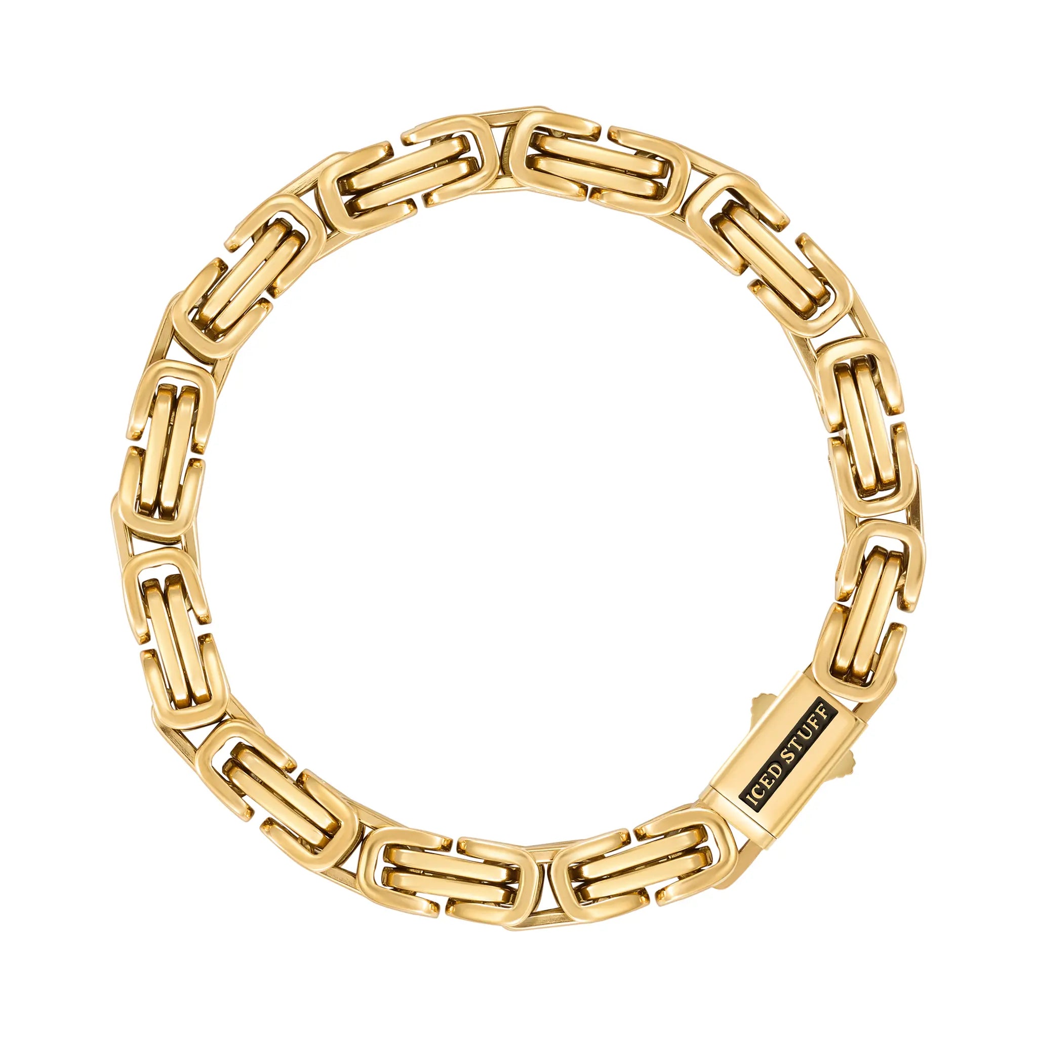 Byzantine Bracelet 7mm Gold