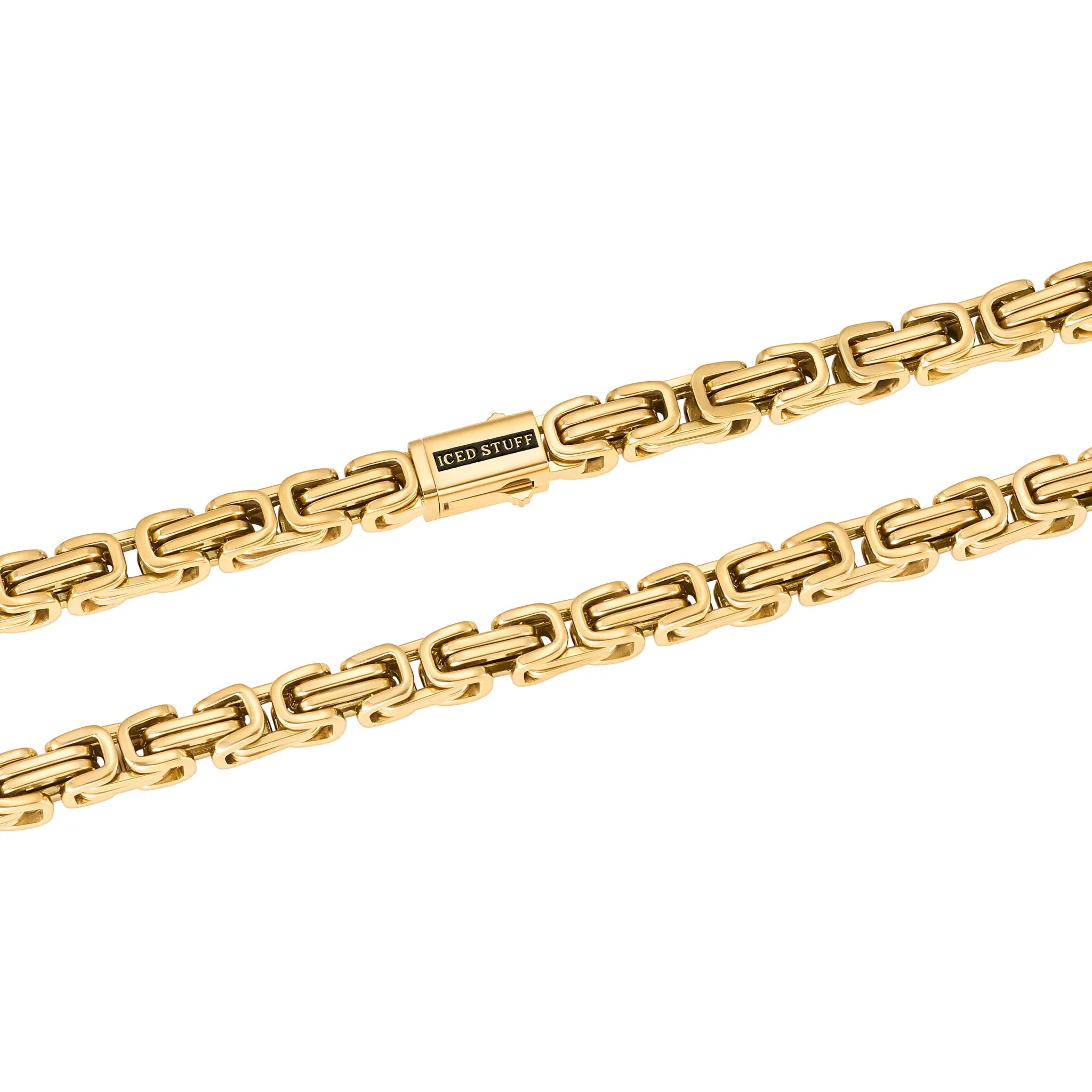 Byzantine Bracelet 7mm Gold