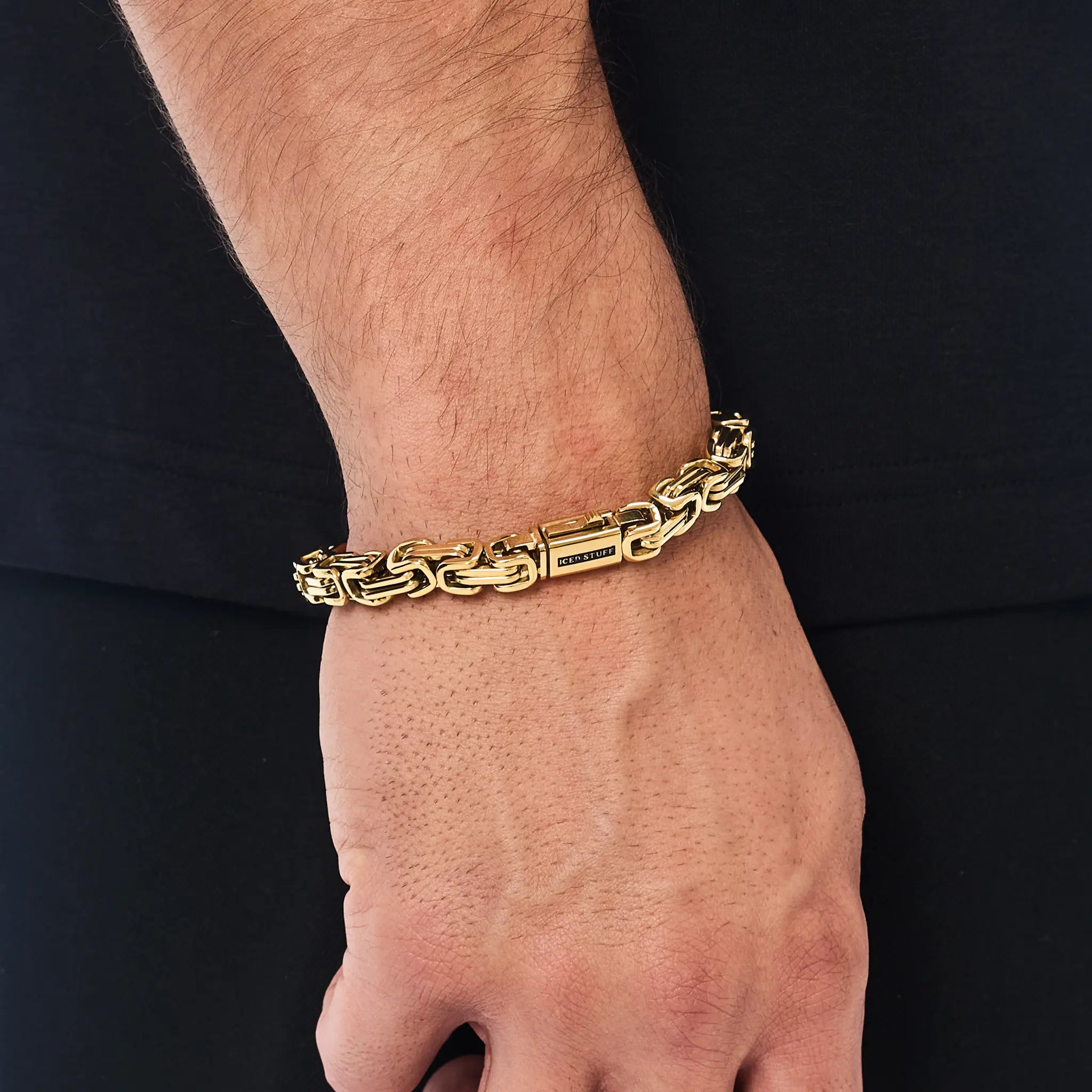 Byzantine Bracelet 7mm Gold